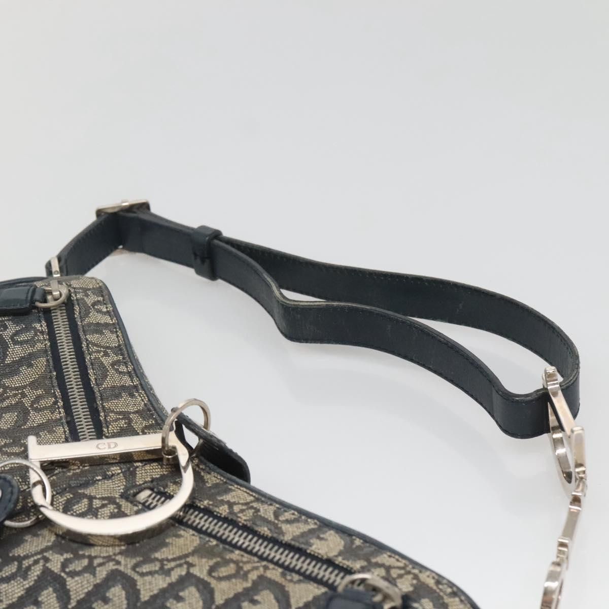 Dior DIOR Trotter Canvas Shoulder Bag Navy Silver Size ONE SIZE - 8 Thumbnail