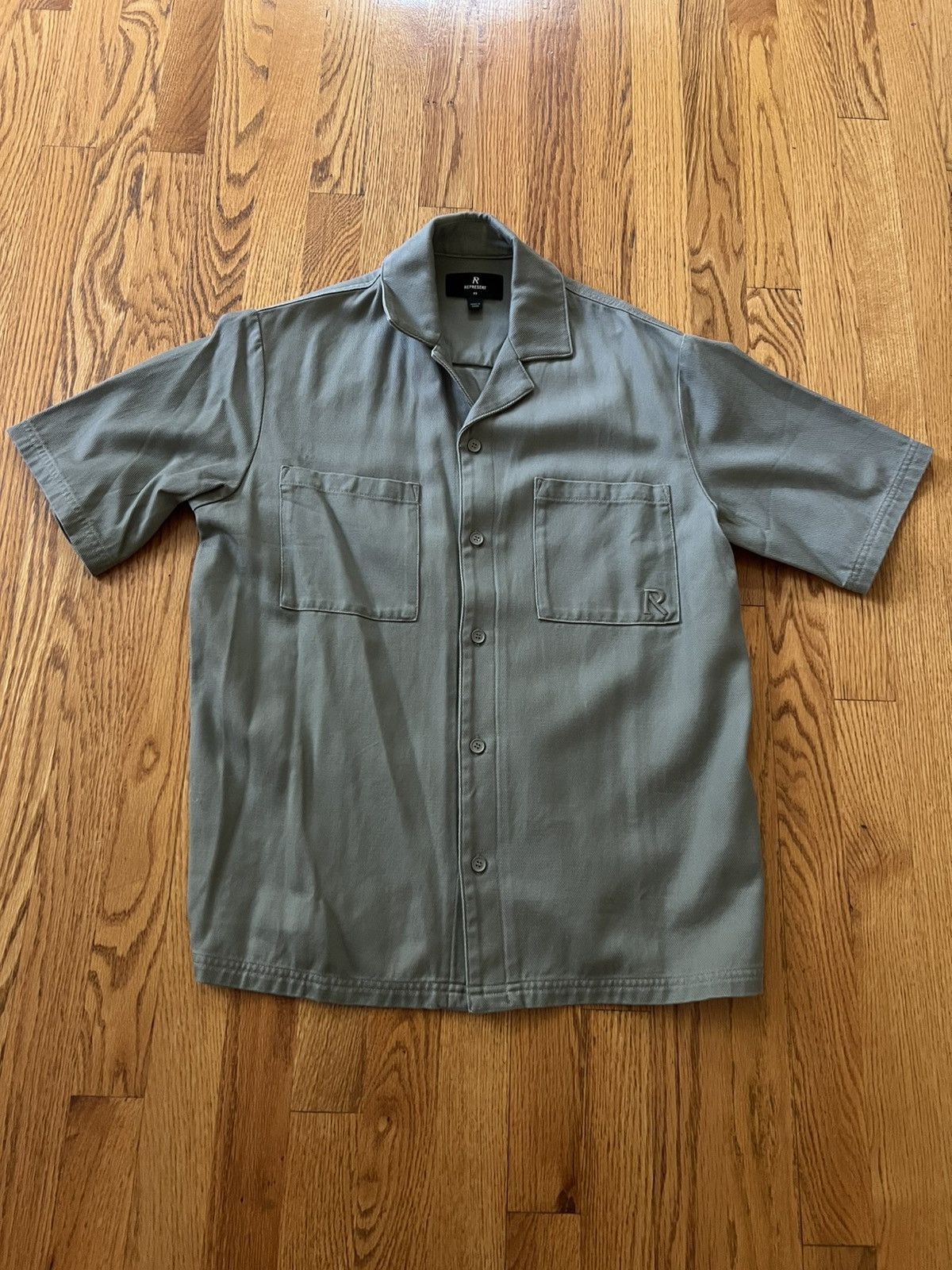 Represent Clo. Brand New XS Represent Clo Yacht Camp Collar Shirt Khaki Size US XS / EU 42 / 0 - 3 Thumbnail
