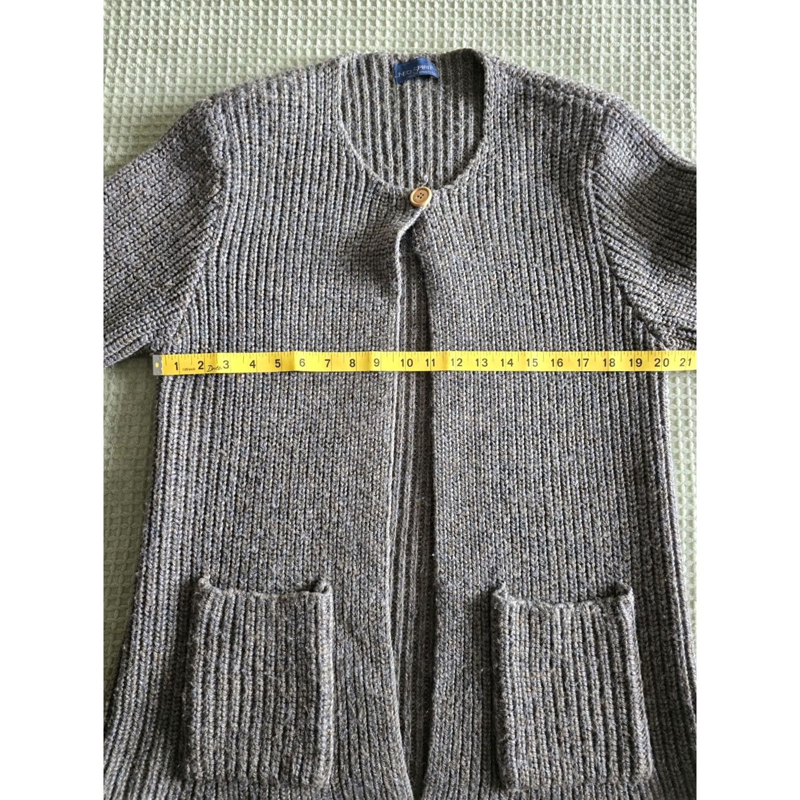 Levi's VINTAGE Levi's Cardigan Sweater Womens Large Pockets Wool Neo Spirit 1980s Green Size L / US 10 / IT 46 - 7 Thumbnail