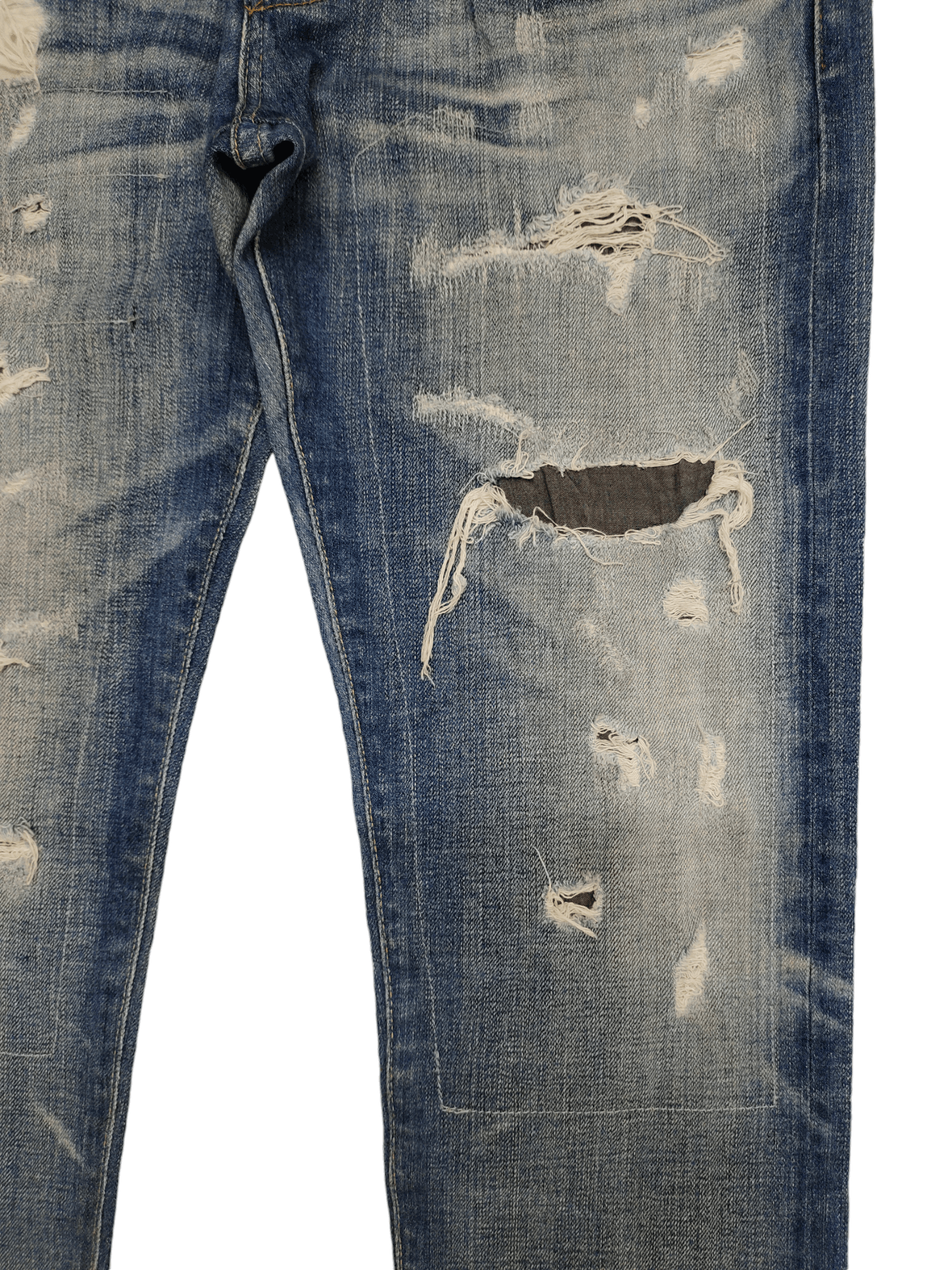 Kapital AG Adriano Goldschmied Clawmark Distress Patchwork Jeans Y2k Size US 31 - 5 Thumbnail