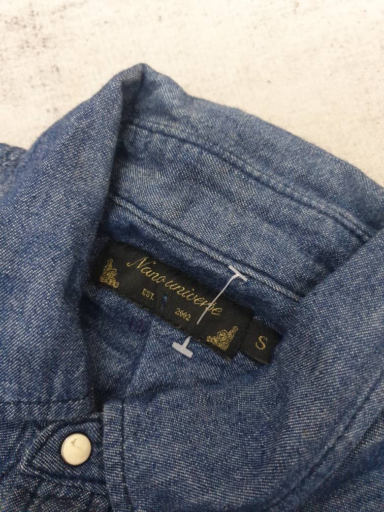 Japanese Brand Nano universe blue japan band 3 quater western chambray Size US S / EU 44-46 / 1 - 2 Thumbnail