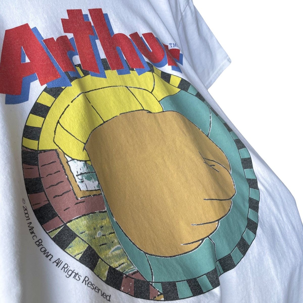 Cartoon Network × Vintage Arthur By Marc Brown Vintage 2001 Y2K American TV Series Tee Size US L / EU 52-54 / 3 - 4 Thumbnail