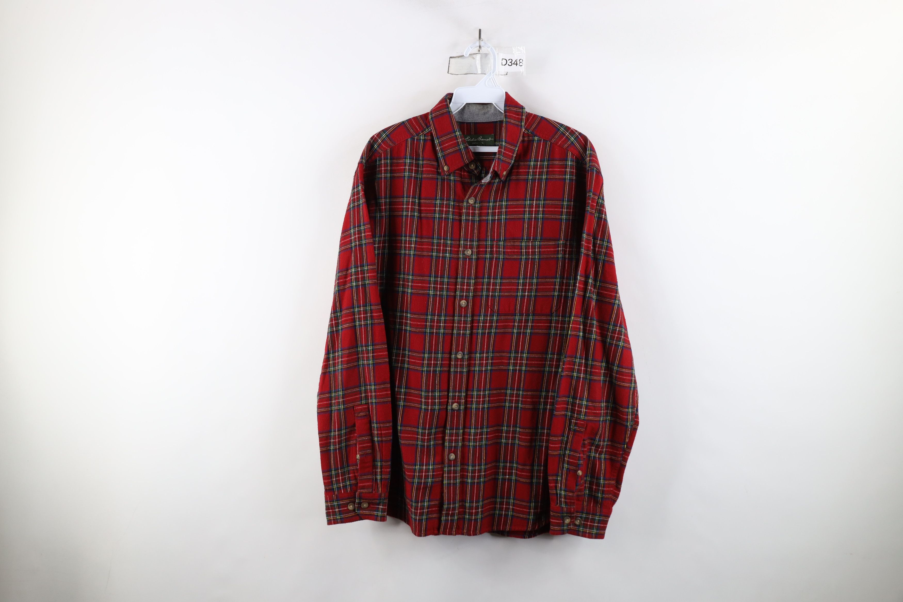 Eddie Bauer × Vintage Vintage Eddie Bauer Flannel Collared Button Down Shirt Plaid Size US L / EU 52-54 / 3 - 1 Thumbnail