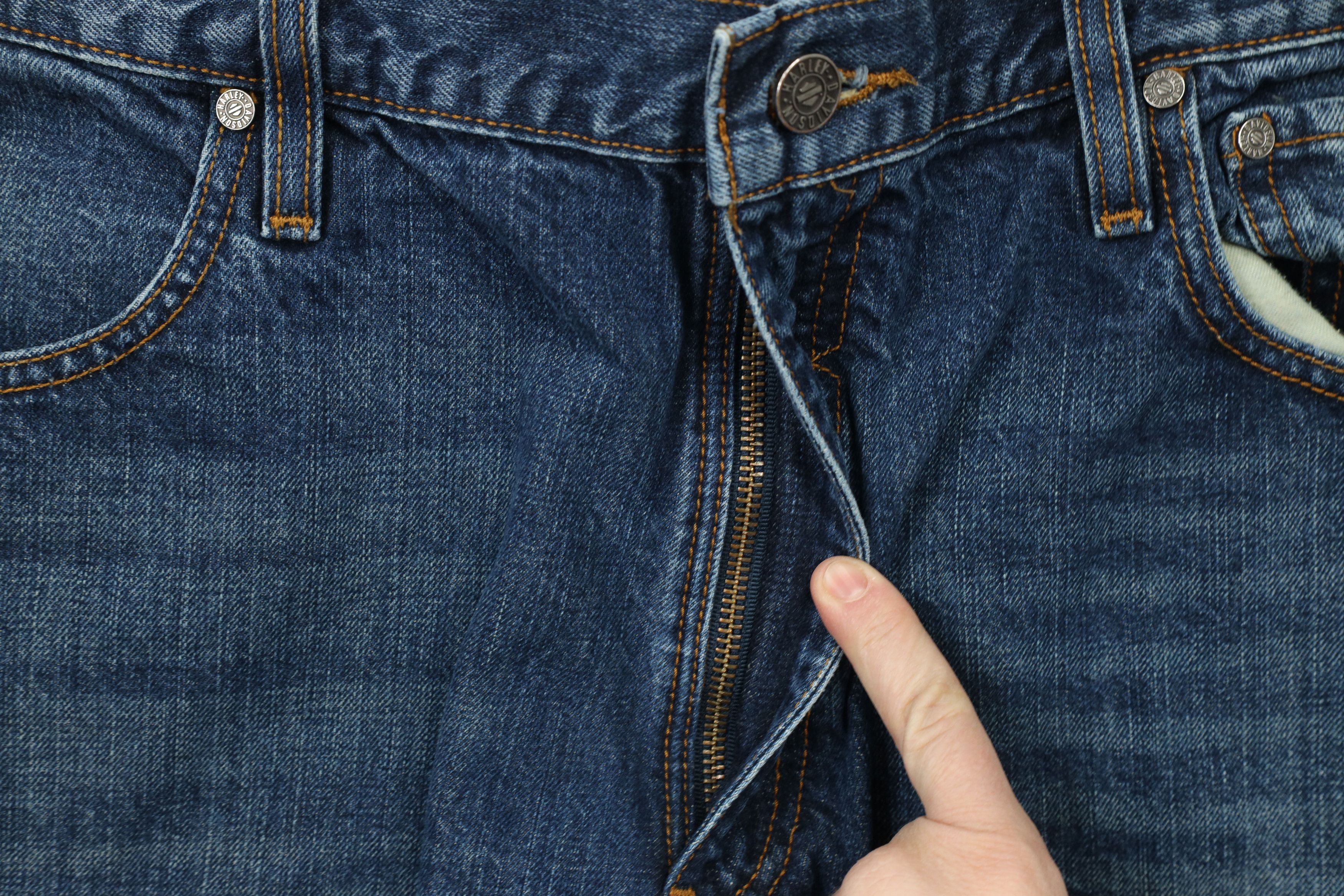 Harley Davidson × Vintage Vintage Harley Davidson Spell Motorcycle Denim Jeans Blue Size US 38 / EU 54 - 7 Thumbnail