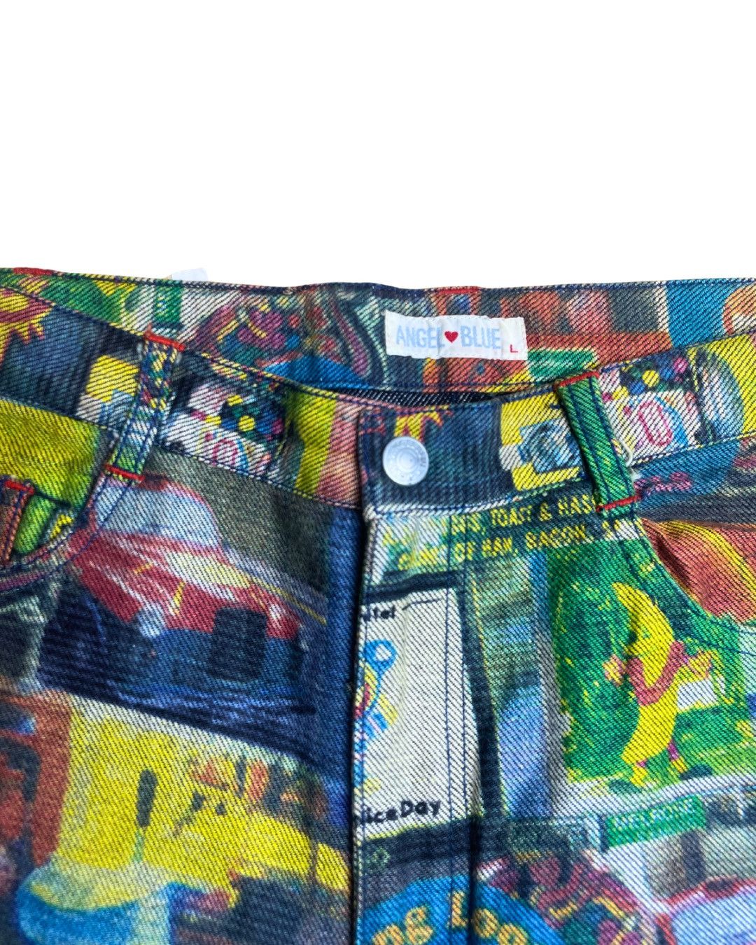 Angel Blue Angel Blue Japan All-Over Print Graphic Shorts JDM Y2K Style Size 28" / US 6 / IT 42 - 4 Thumbnail