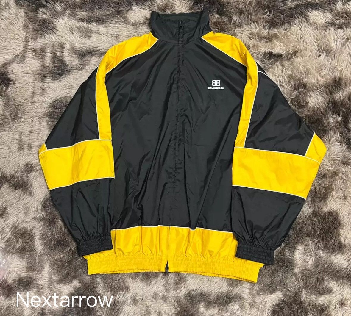 balenciaga カラーブロック　ジャケット BALENCIAGA Oversized Logo-Print Colour-Block Shell Jacket