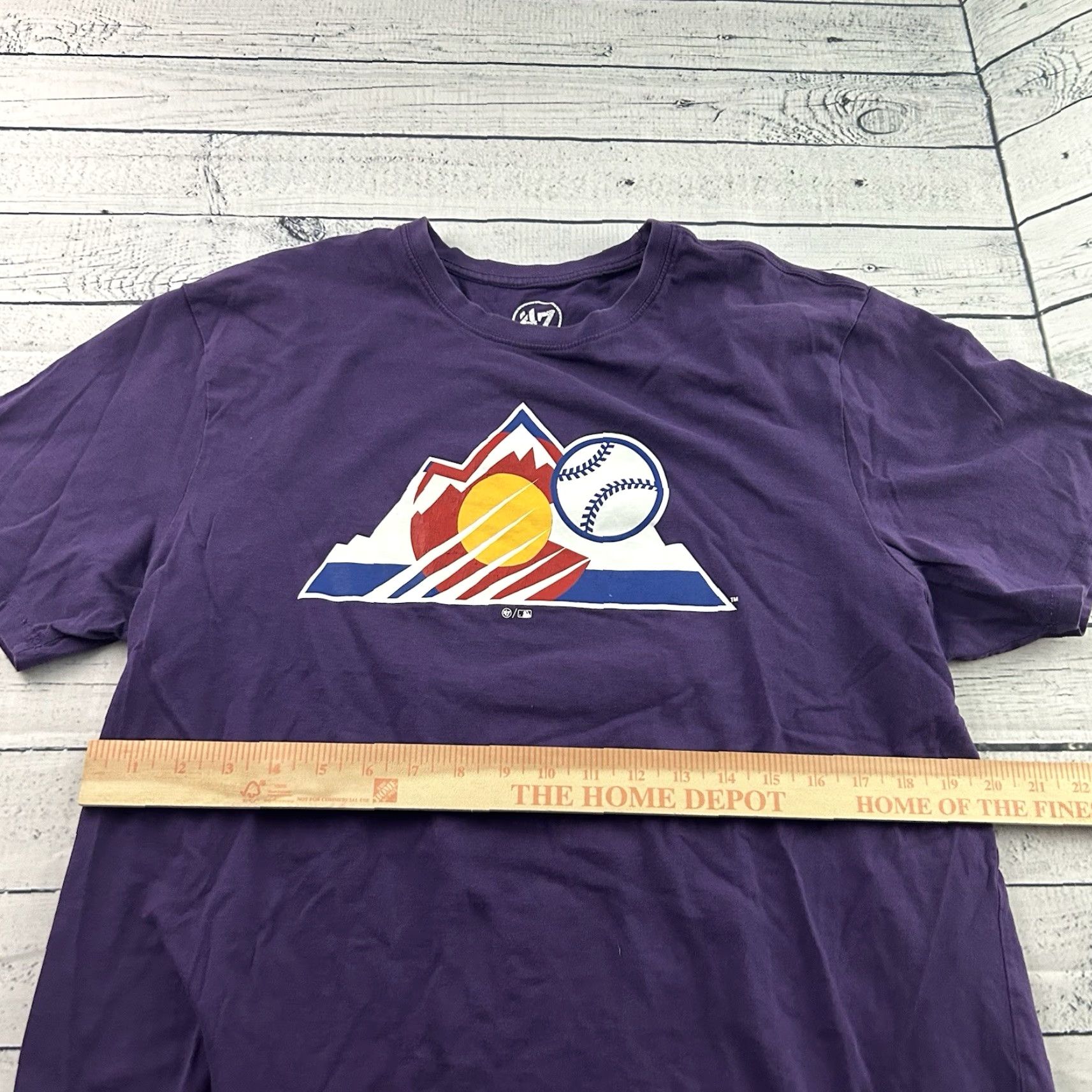 47 47 Colorado Rockies Short Sleeve T Shirt Men's XL Purple Size US XL / EU 56 / 4 - 5 Thumbnail