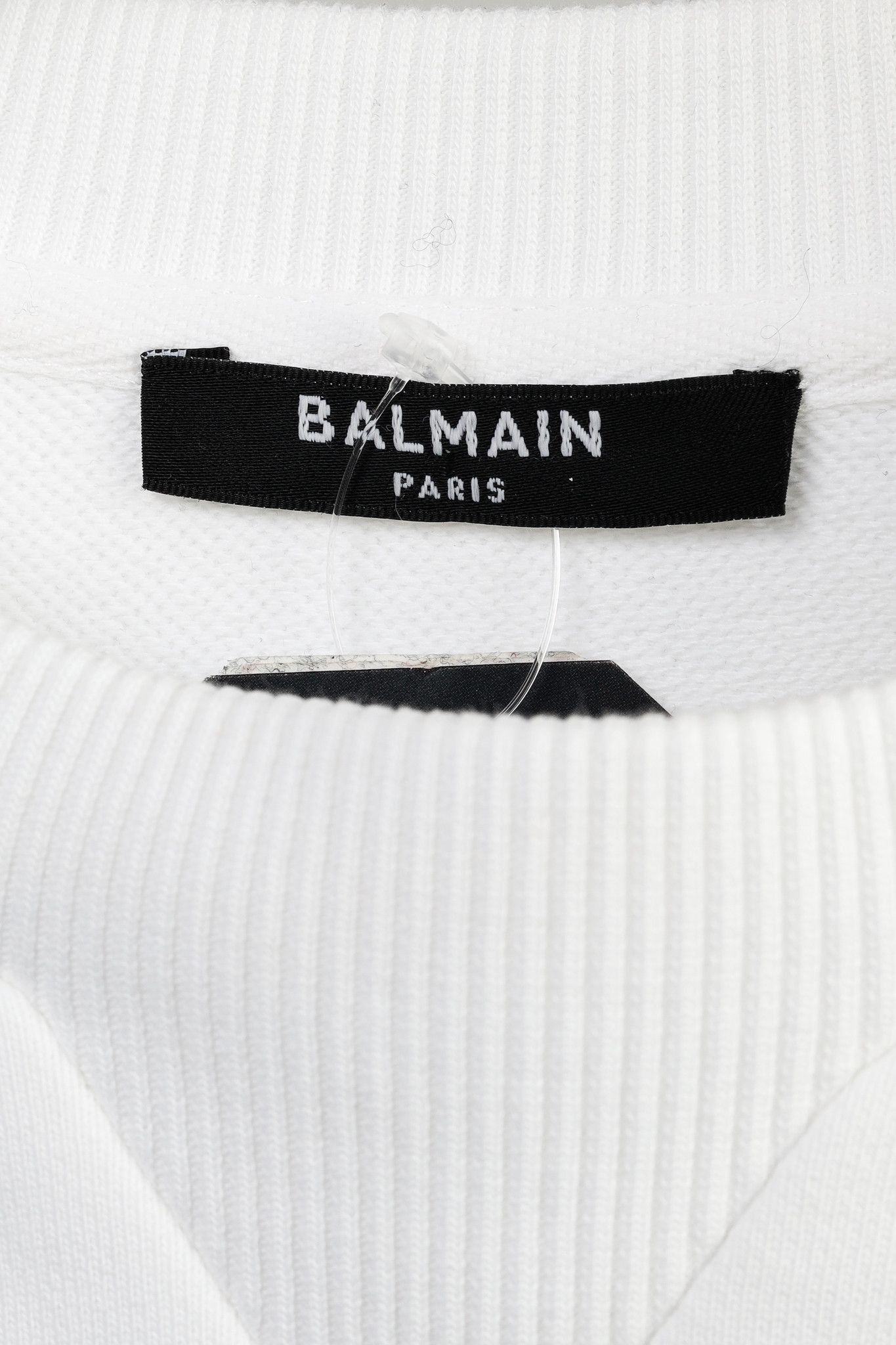 Balmain Balmain White Oversized Printed Logo Long Sleeve Sweatshirt Size S / US 4 / IT 40 - 4 Thumbnail