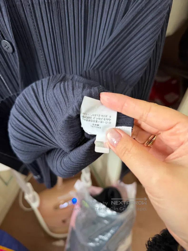 Issey Miyake Issey Miyake Ruffle Denim Long Sleeve Jacket Dark Blue Size L / US 10 / IT 46 - 4 Thumbnail