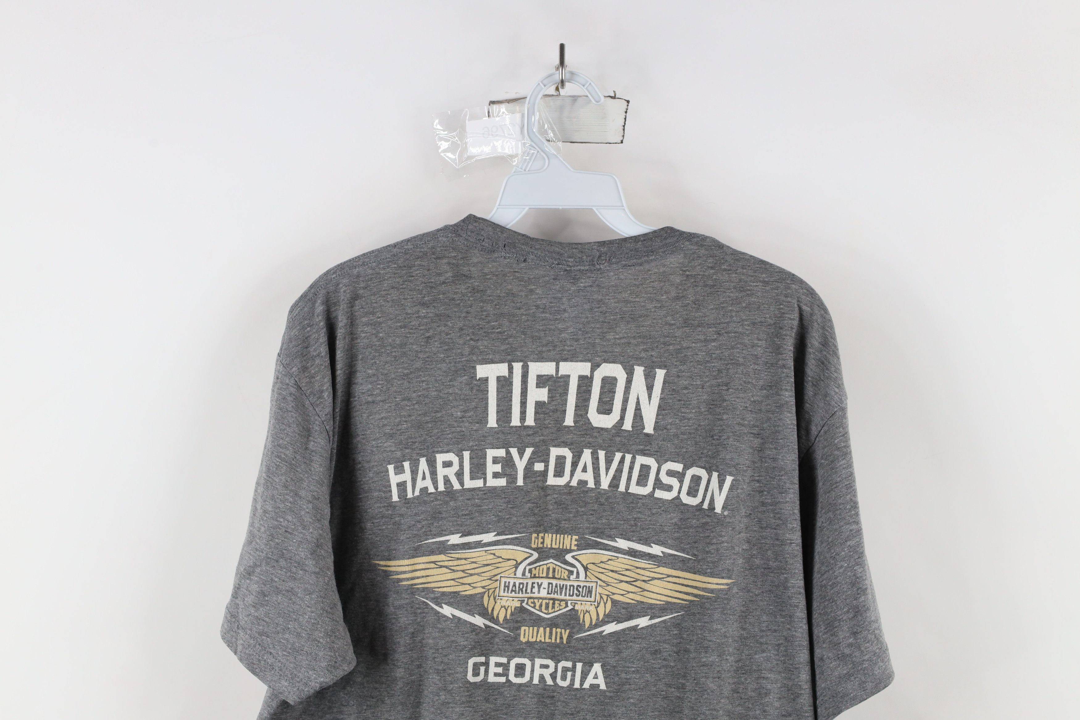 Harley Davidson × Vintage Vintage Y2K Harley Davidson Spell Out Jersey Knit T-Shirt Size US L / EU 52-54 / 3 - 13 Thumbnail