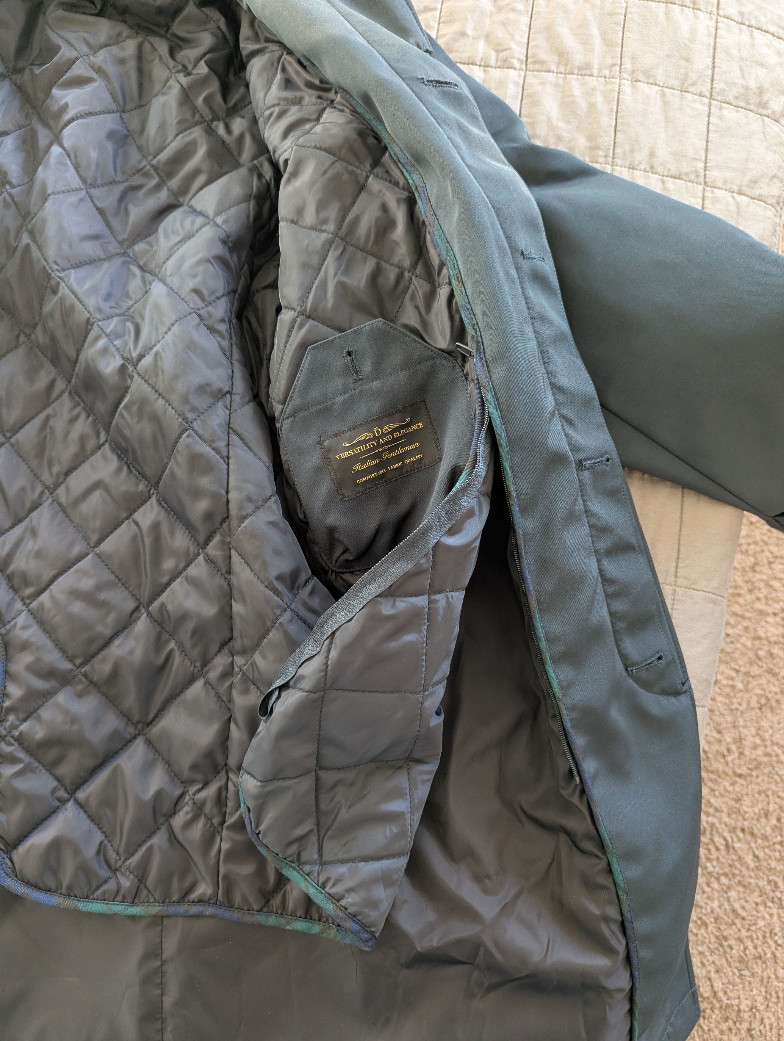 Other Italian Navy Rain Mac Coat | Size 38 (S) | Removable Liner Size US S / EU 44-46 / 1 - 5 Thumbnail