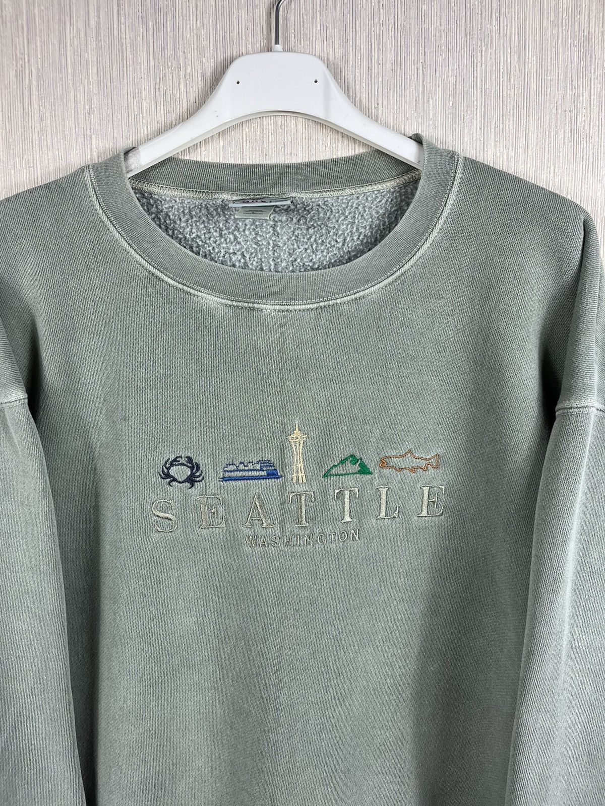 Anvil × Vintage Vintage Anvil washed 90s sweatshirt Seattle Washington logo Size US L / EU 52-54 / 3 - 4 Thumbnail