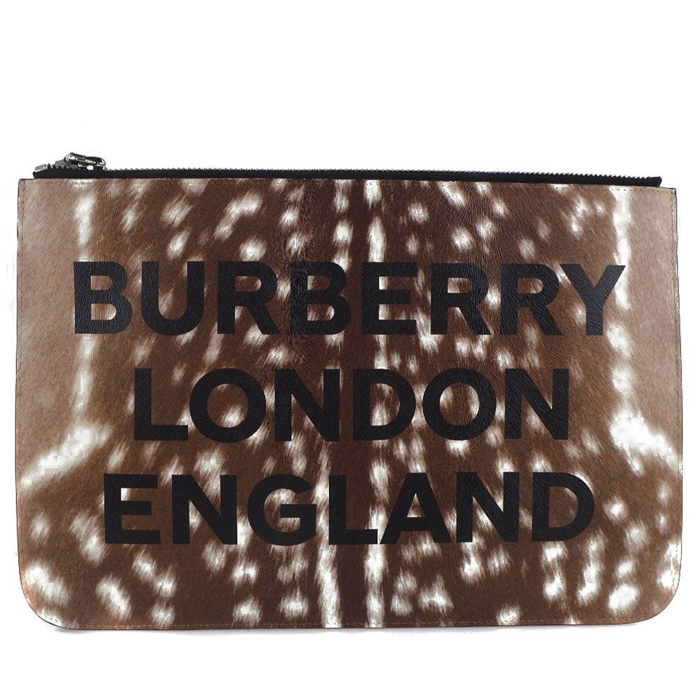 Burberry Brown Leather Clutch Bag (Pre-Owned) Size ONE SIZE - 1 Thumbnail