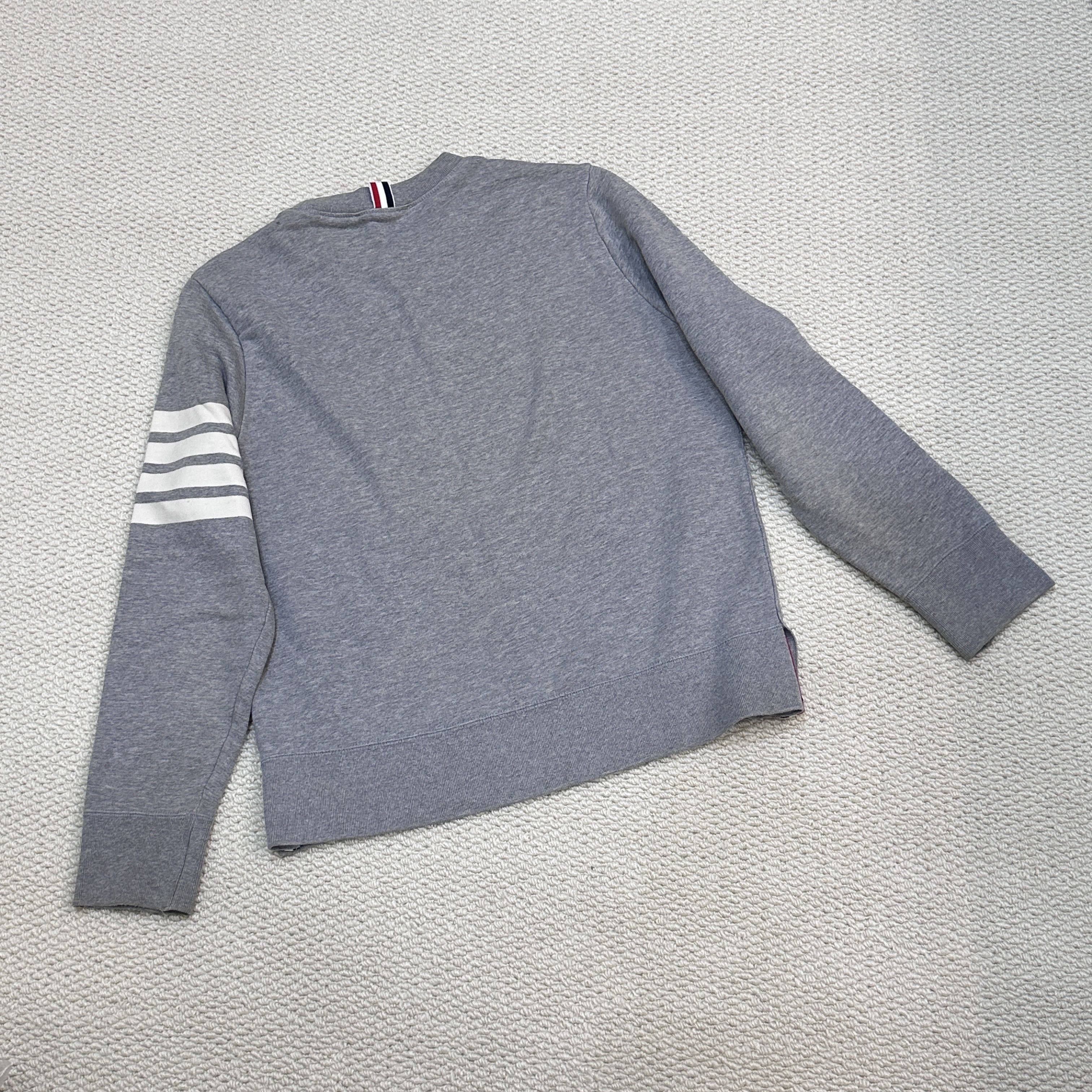 Thom Browne Engineered 4-Bar Crewneck Sweatshirt