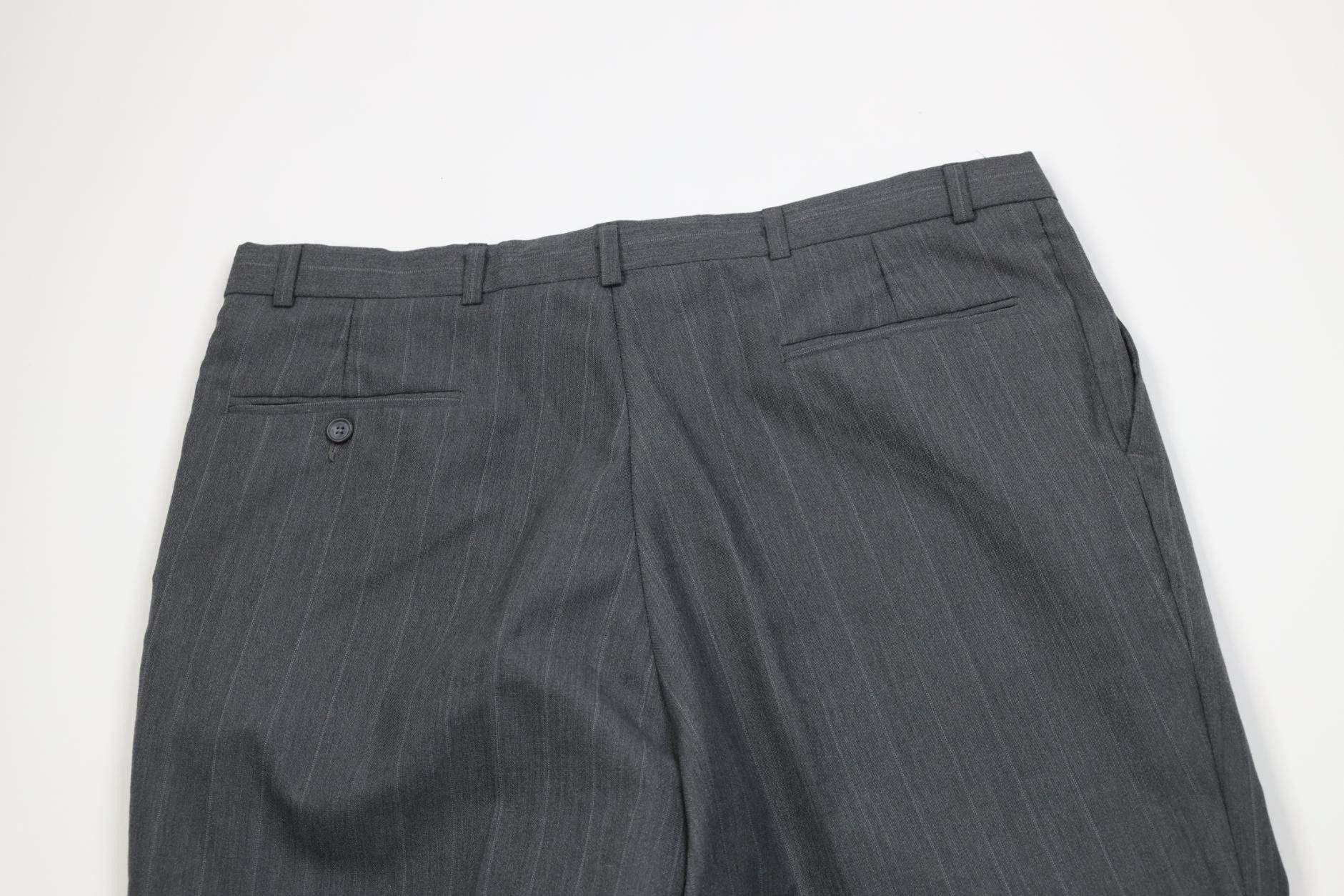 Vintage Vintage 90s Streetwear Wool Striped Wide Leg Chino Pants USA Size US 36 / EU 52 - 10 Thumbnail