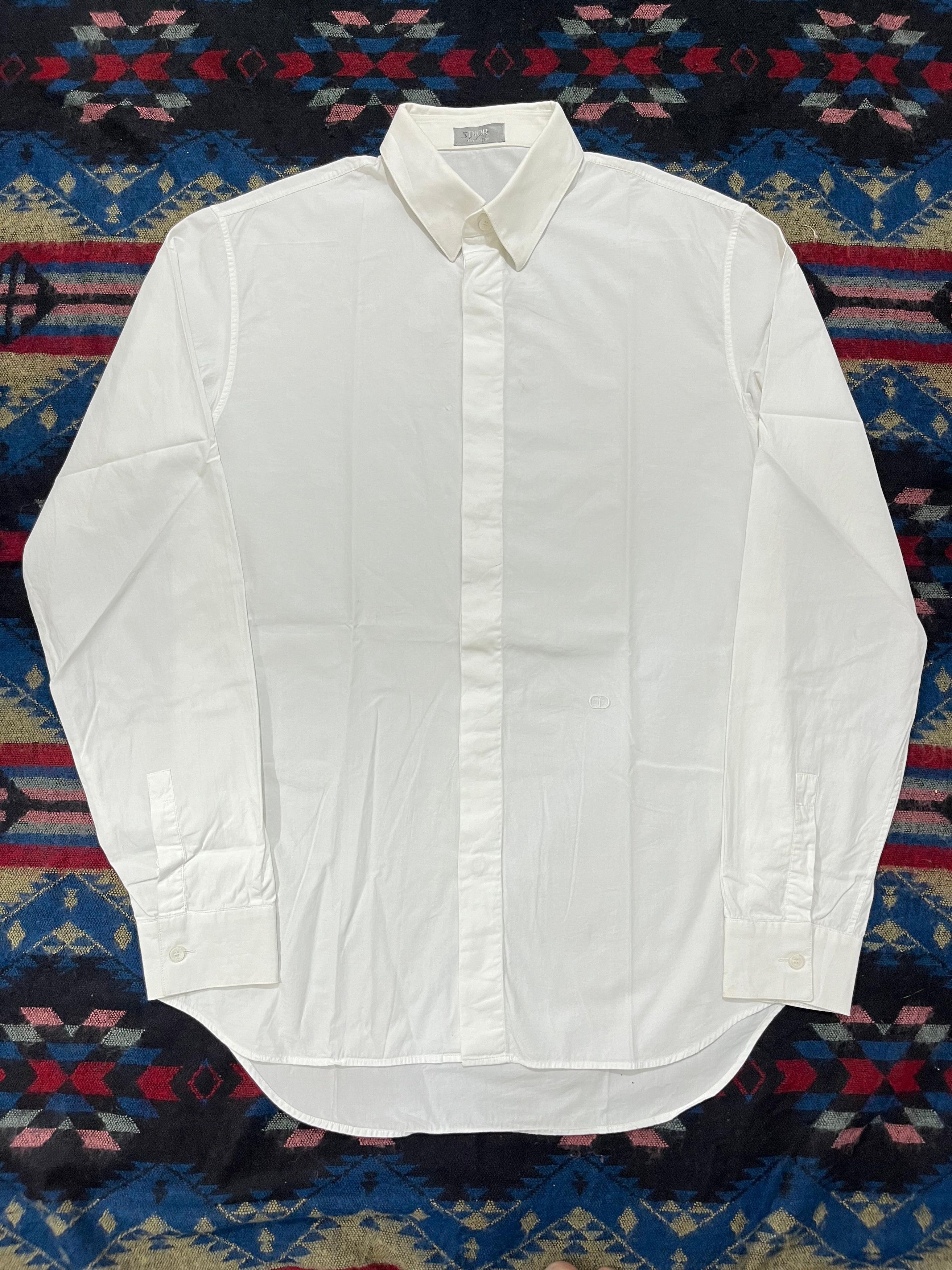 Dior Dior Uniforme Men Button up White Shirt Size US S / EU 44-46 / 1 - 1 Thumbnail