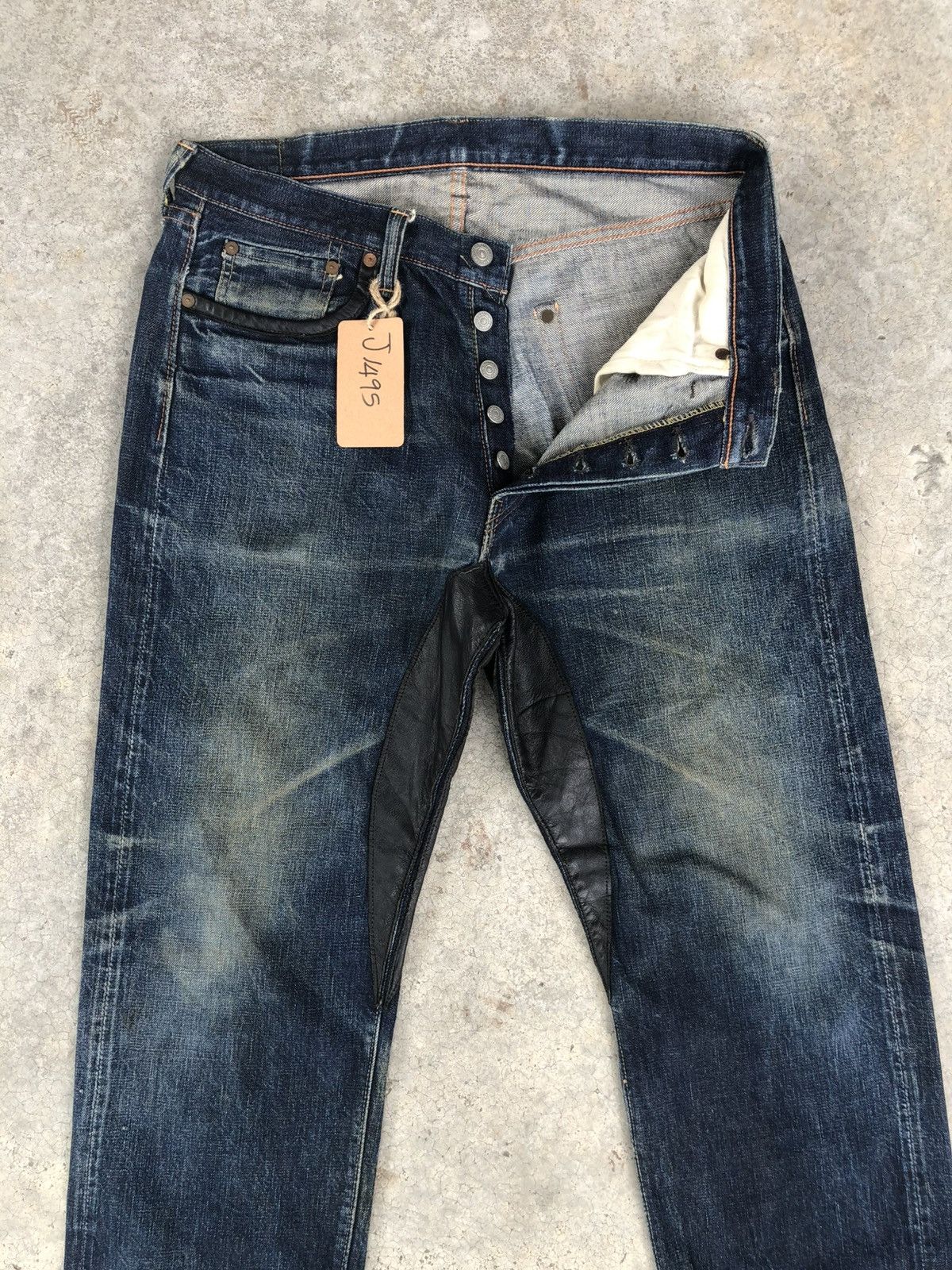 Full Count & Co. Full Count 1340k Selvedge Denim Leather Limited Distressed Size US 32 / EU 48 - 3 Thumbnail