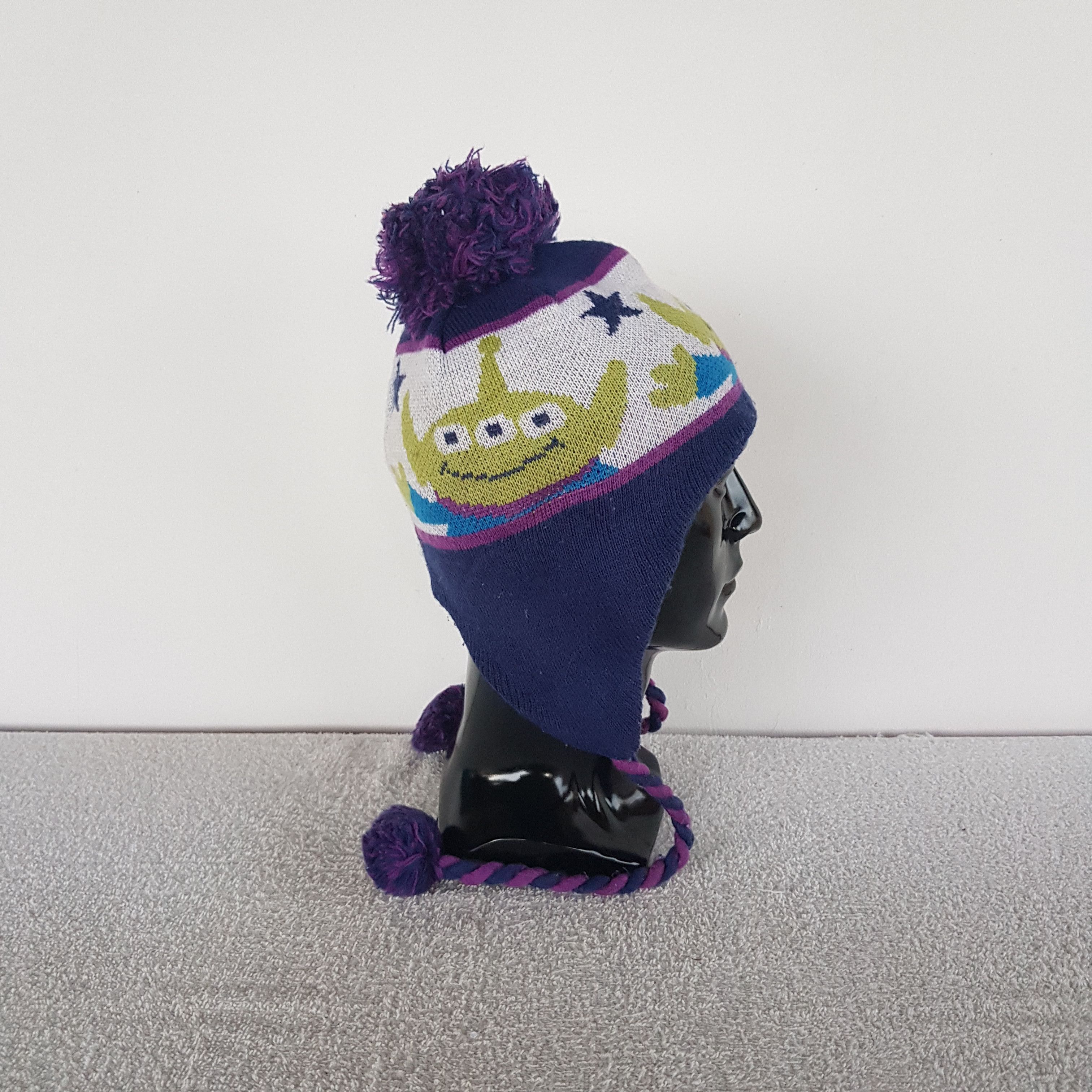 Disney Vintage Earflap Beanie Disney Cartoon Pixar Snow Caps Hats. Size ONE SIZE - 3 Thumbnail