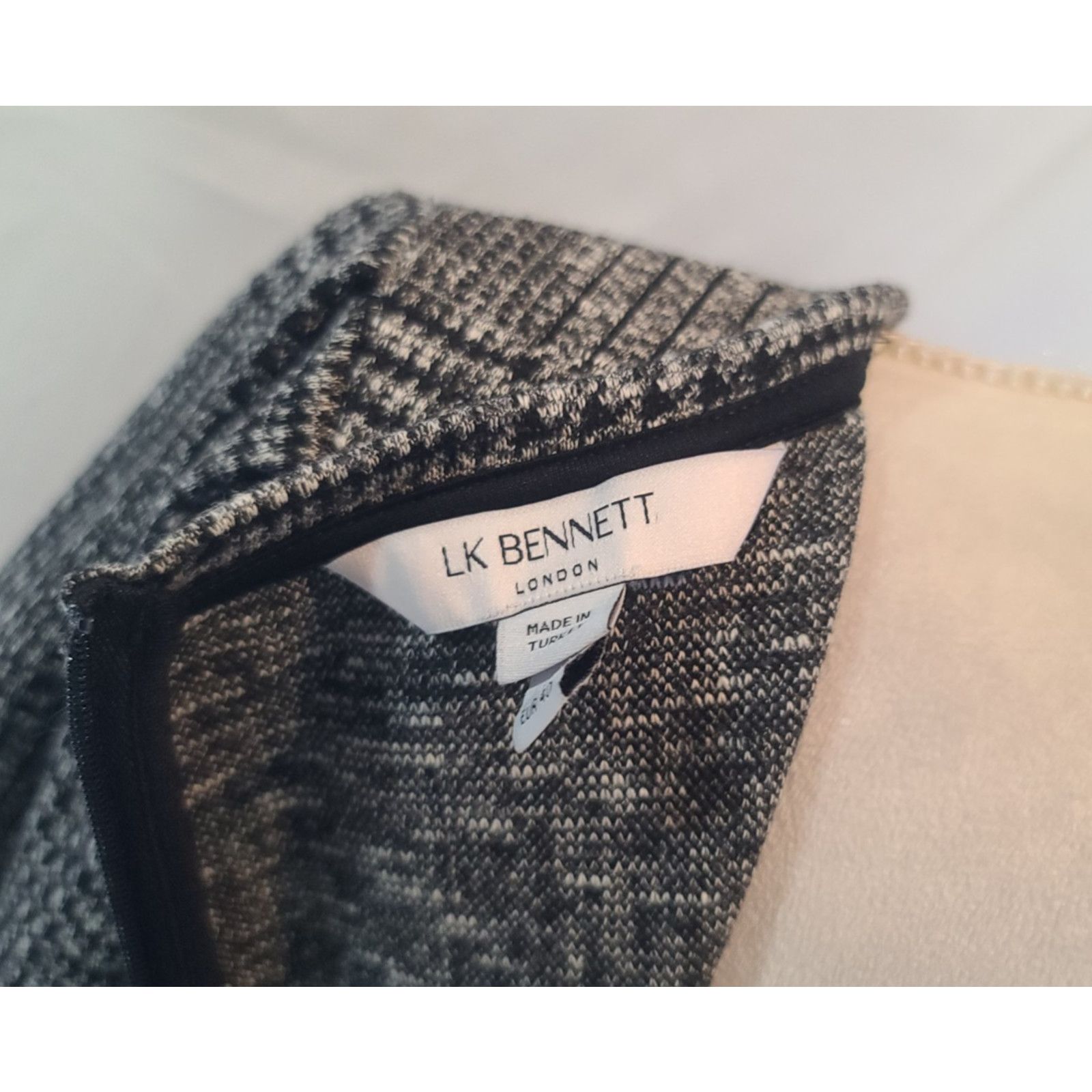 LK Bennett New LK Bennett Phillipa Black Gray Jersey Dress EUR 40 US 8 Size M / US 6-8 / IT 42-44 - 8 Thumbnail