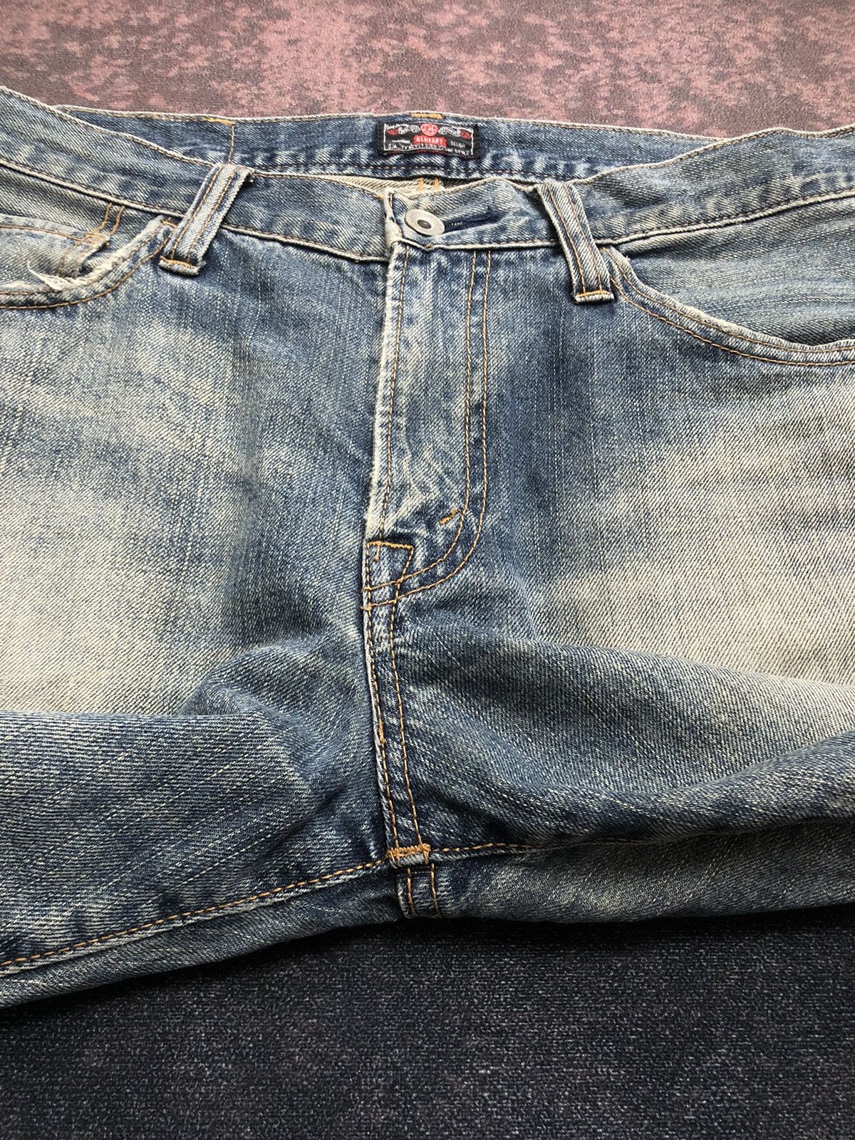 Hysteric Glamour Vintage GL Heart Mud Washed Distressed Jeans Size US 32 / EU 48 - 8 Thumbnail