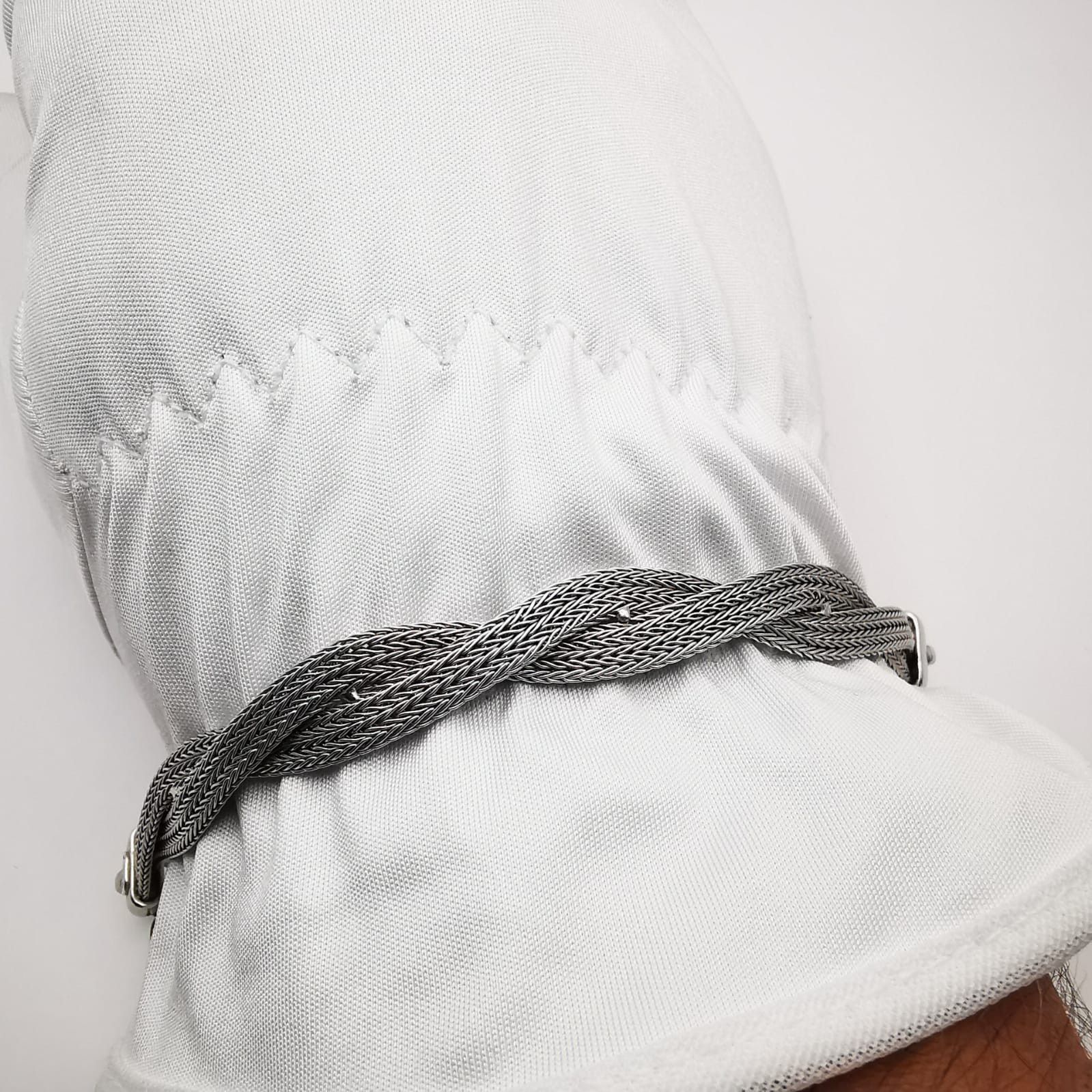 Sterling Silver Vintage Women's Bracelet,925 Sterling Silver Italy 11 g Size ONE SIZE - 6 Thumbnail