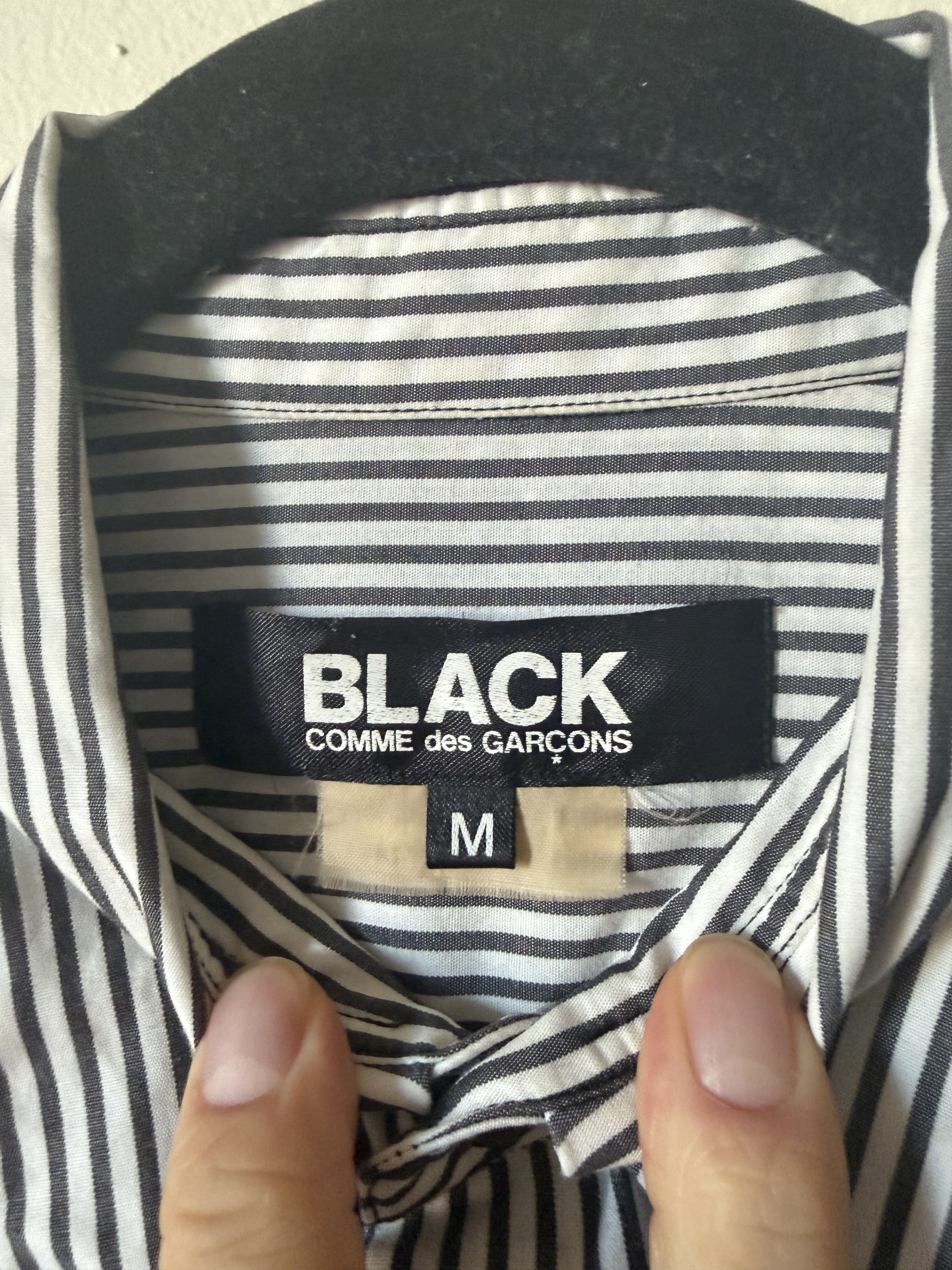 Comme des Garcons Black Dark grey/white striped ombré button up Size US M / EU 48-50 / 2 - 3 Thumbnail