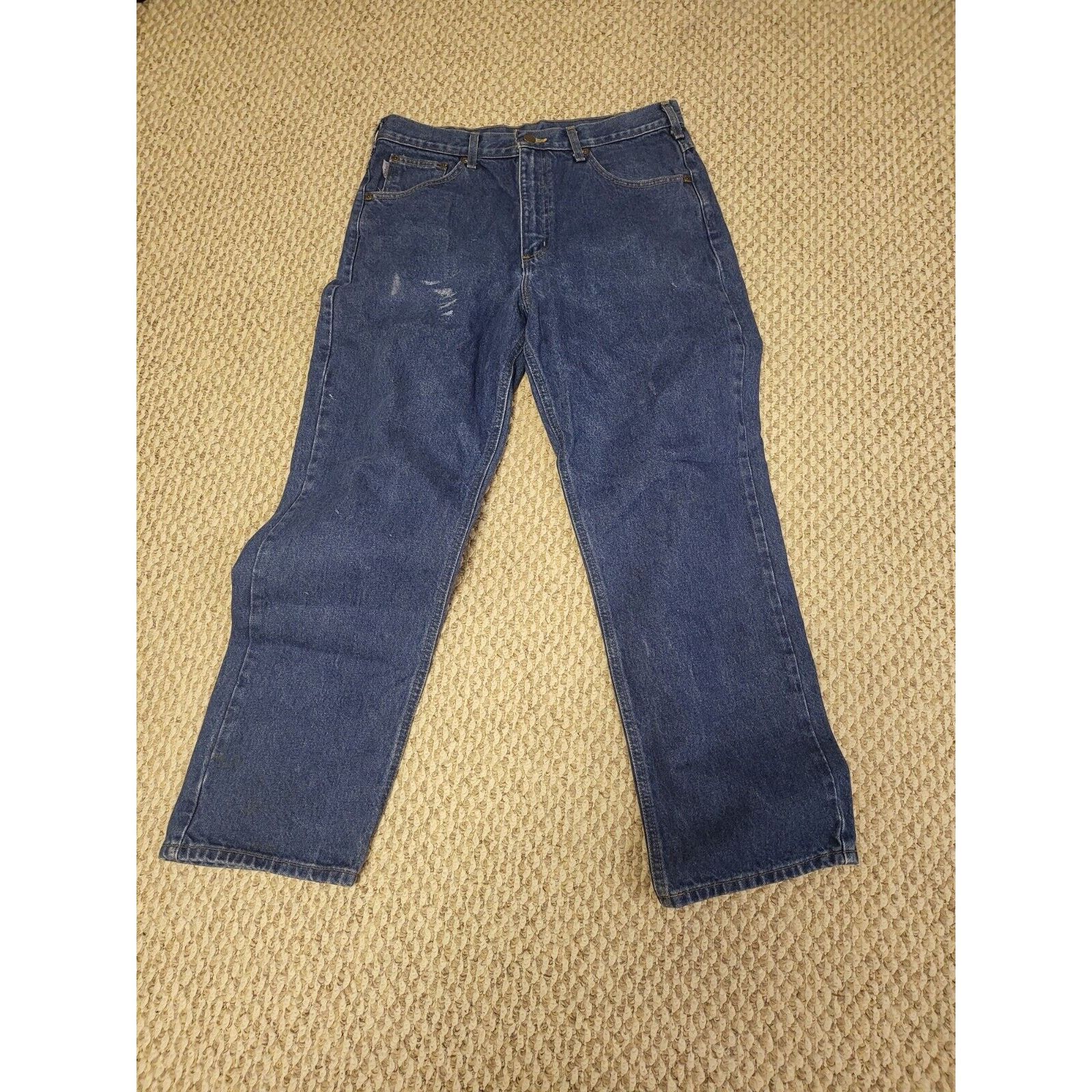 Carhartt Carhartt Mens Jeans Size 34x30 Straight Relaxed Fit Blue Size US 34 / EU 50 - 1 Thumbnail