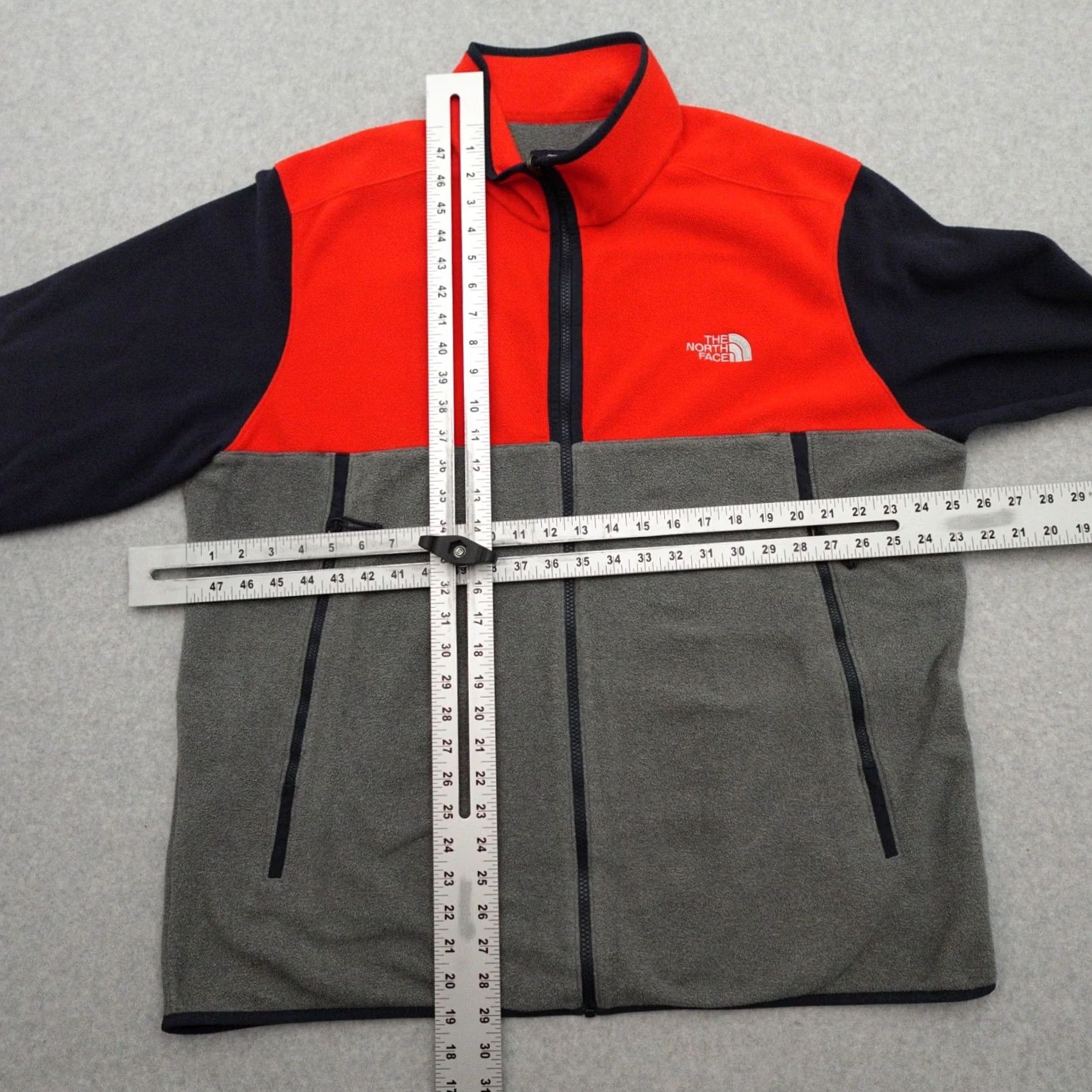 The North Face North Face Fleece Jacket Adult 2XL Gray Orange Blue Full Zip Outdoor Size US XXL / EU 58 / 5 - 2 Thumbnail