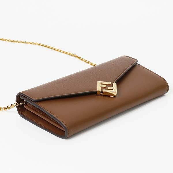 Fendi o1s1wg110925 Size: OS/ Ff Diamonds Continental With in Brown Size ONE SIZE - 4 Thumbnail