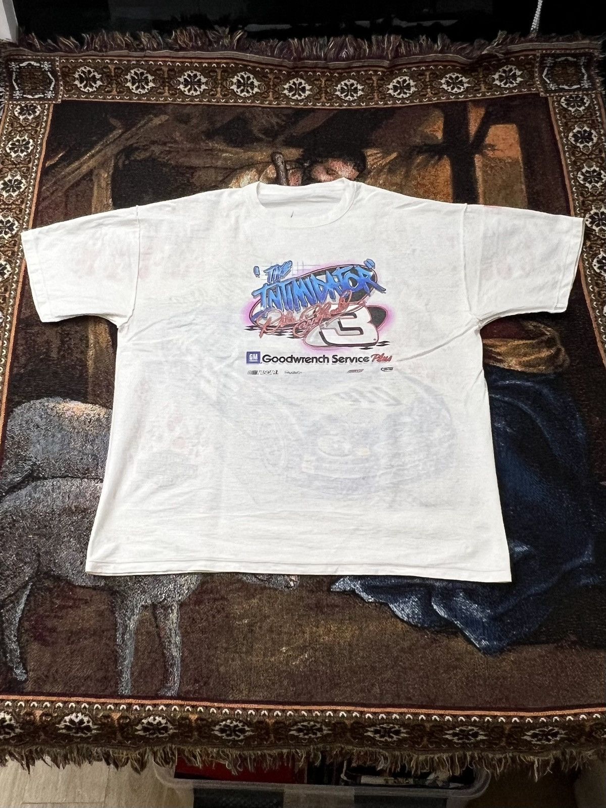 NASCAR Rare Misprint Vintage NASCAR Rusty Wallace Harley AOP Tee Size US L / EU 52-54 / 3 - 4 Thumbnail