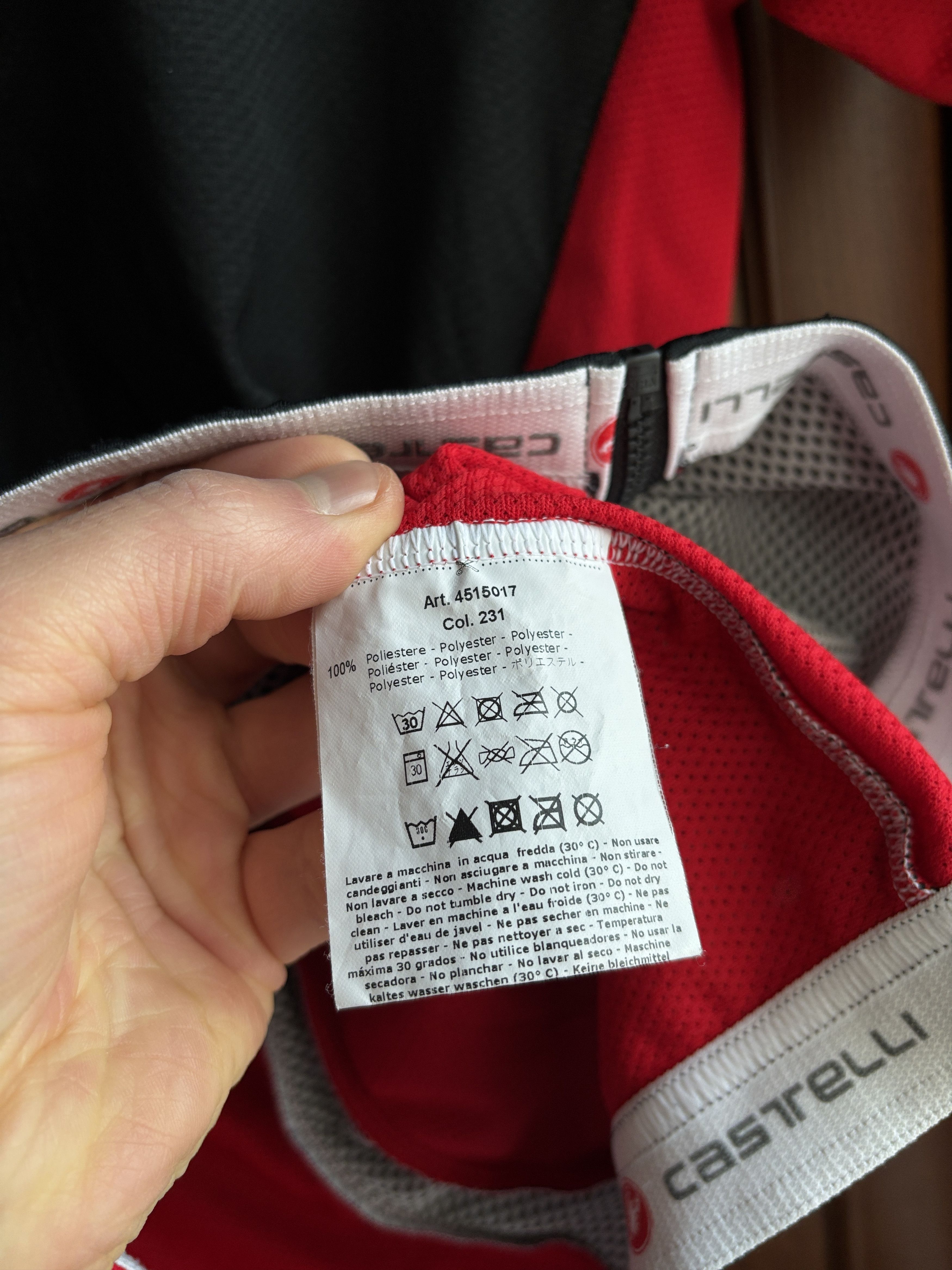 Bicycle Castelli Cycling Full Zip Jersey Men's Size US XXL / EU 58 / 5 - 9 Thumbnail