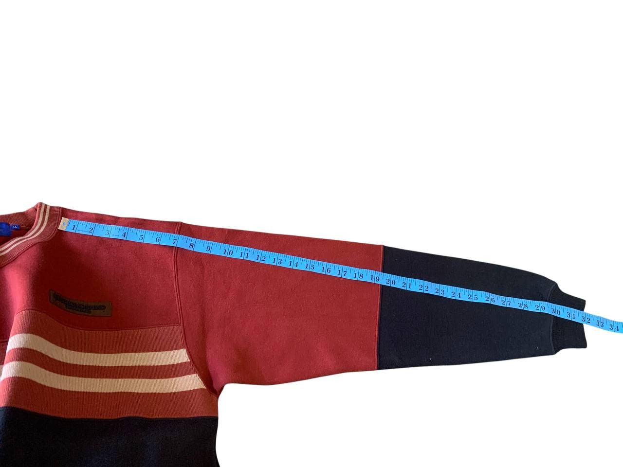 Hiroko Koshino Homme Vintage Hiroko Koshino Sweatshirt Stripe Large Size US L / EU 52-54 / 3 - 5 Thumbnail