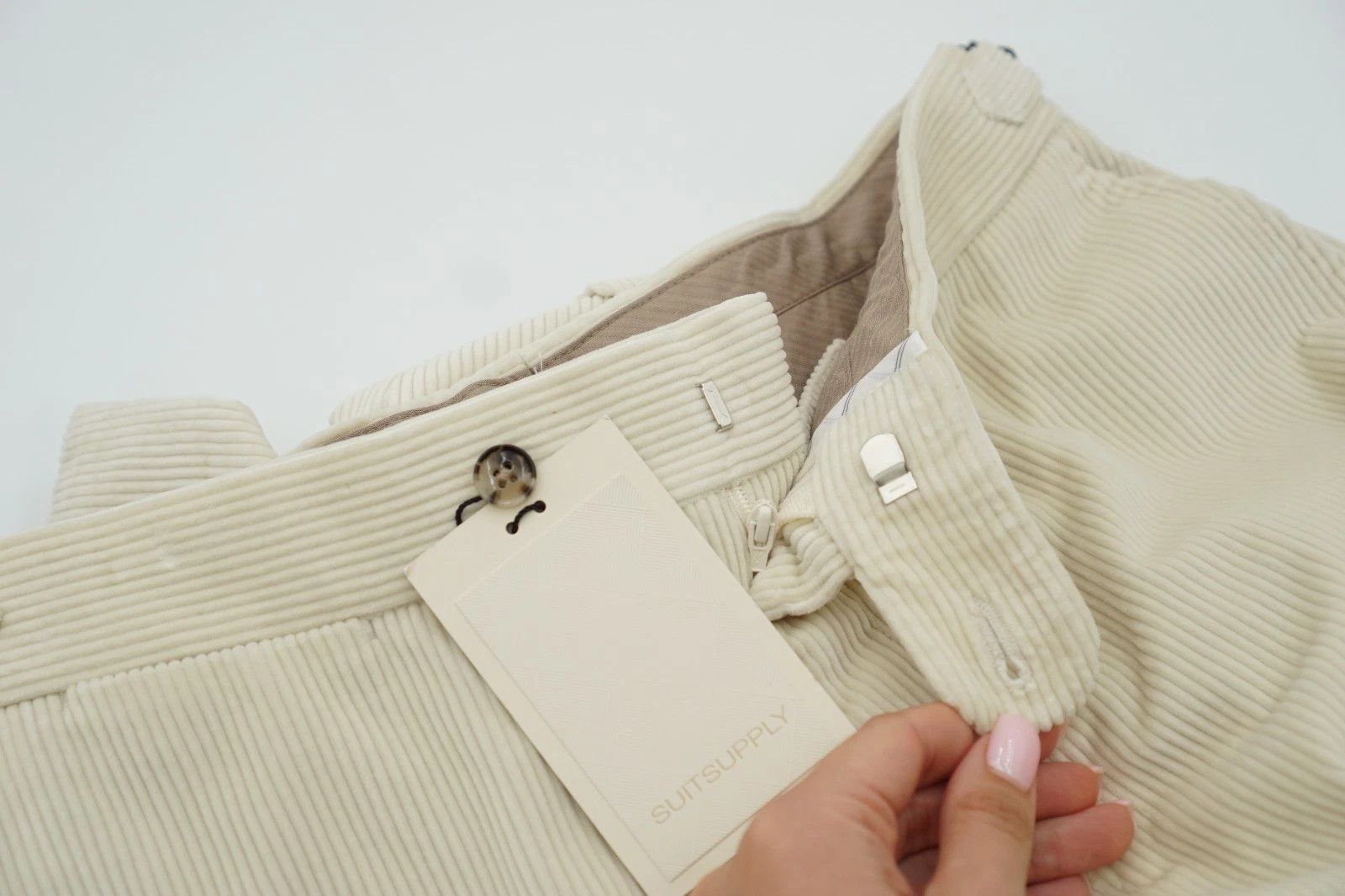 Suitsupply Men Suitsupply Pants Velvet Beige Pentoglio Brescia UK/US38S Size 38S - 3 Thumbnail