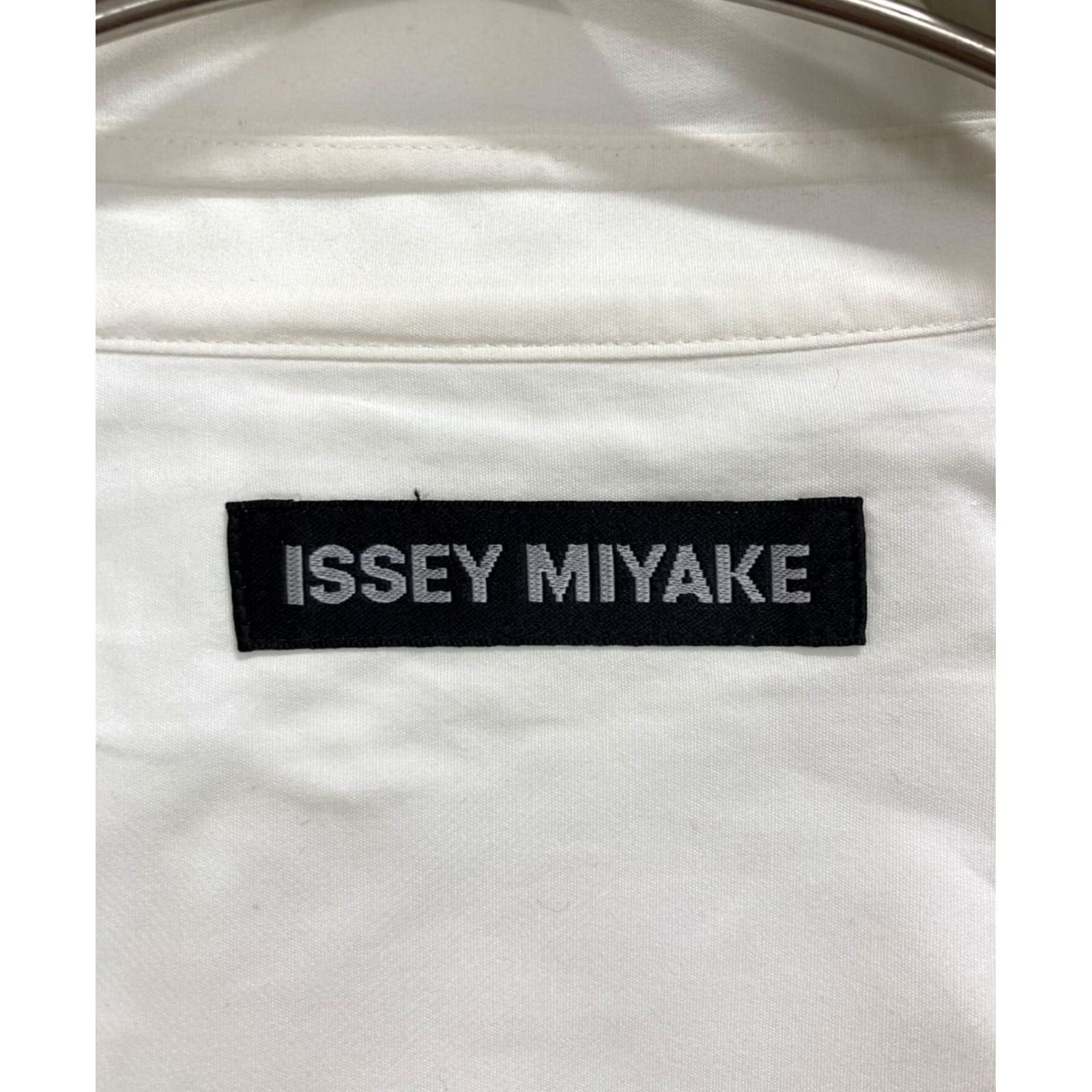 Issey Miyake ISSEY MIYAKE shirt men's size 2 white cotton stand collar wide Solid USED Size US XS / EU 42 / 0 - 4 Thumbnail