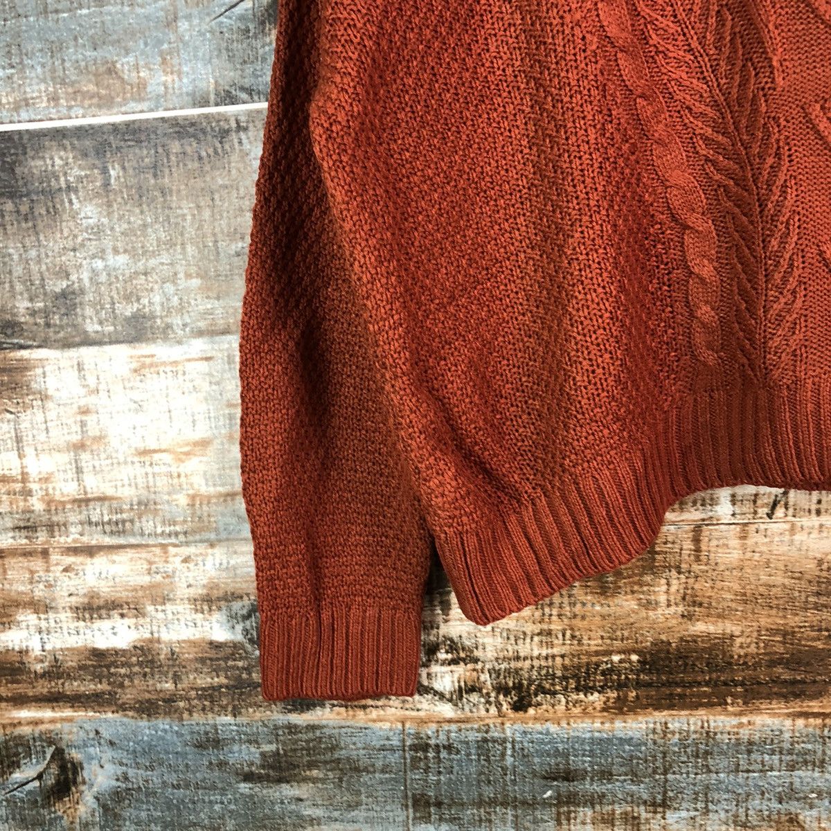 GU × Homespun Knitwear GU Orange streetwear Knitwear #A2186 Size M / US 6-8 / IT 42-44 - 7 Thumbnail