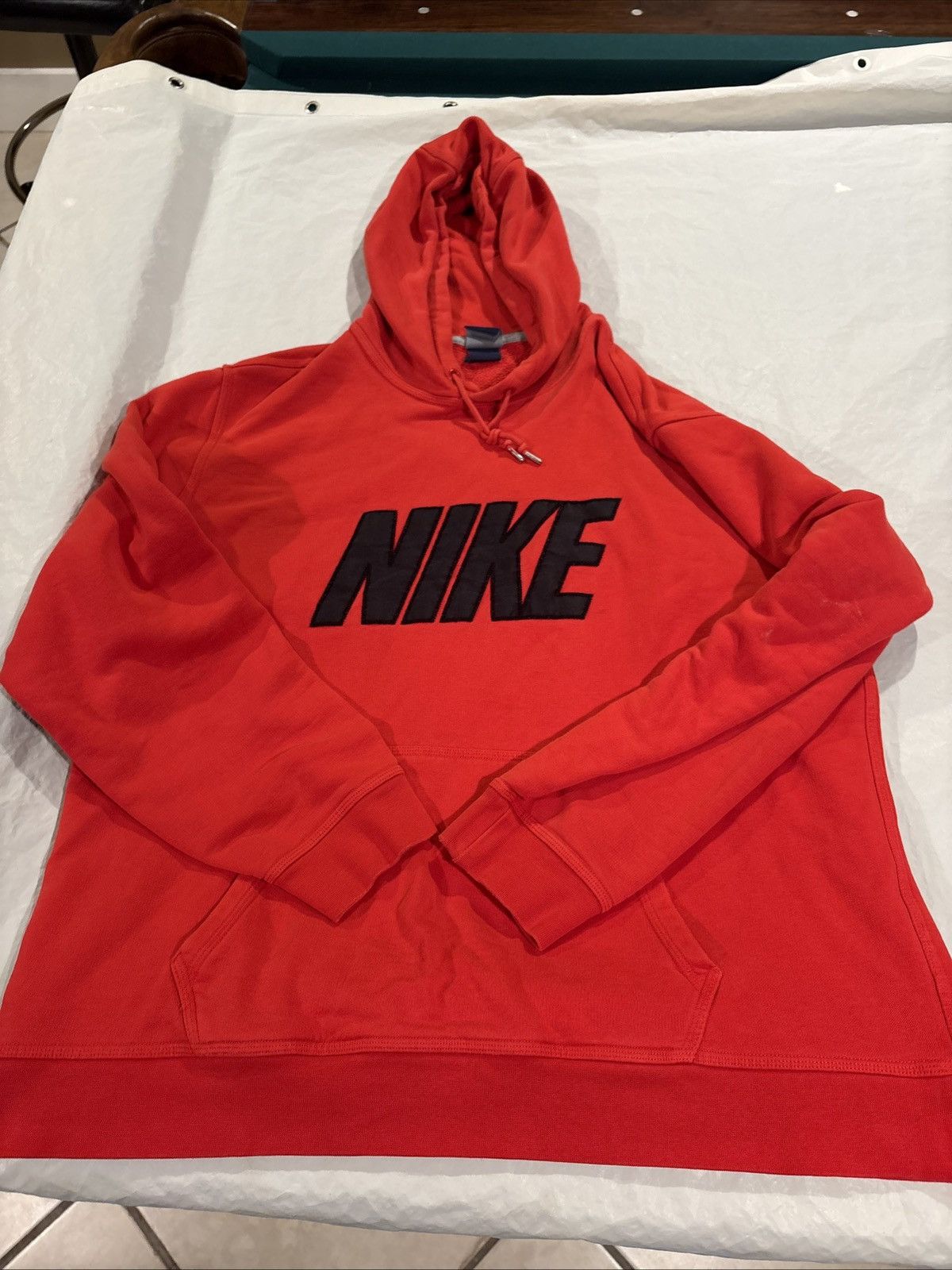 Nike Vintage Nike Hoodie Men XXL Red Center Spellout Hoodie Size US XXL / EU 58 / 5 - 1 Thumbnail