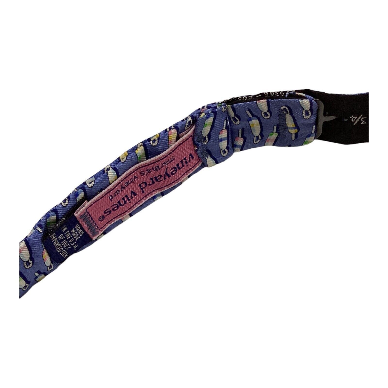 Vineyard Vines VINEYARD VINES Blue Candy Print Adjustable Self Bow Tie Silk Size ONE SIZE - 4 Thumbnail