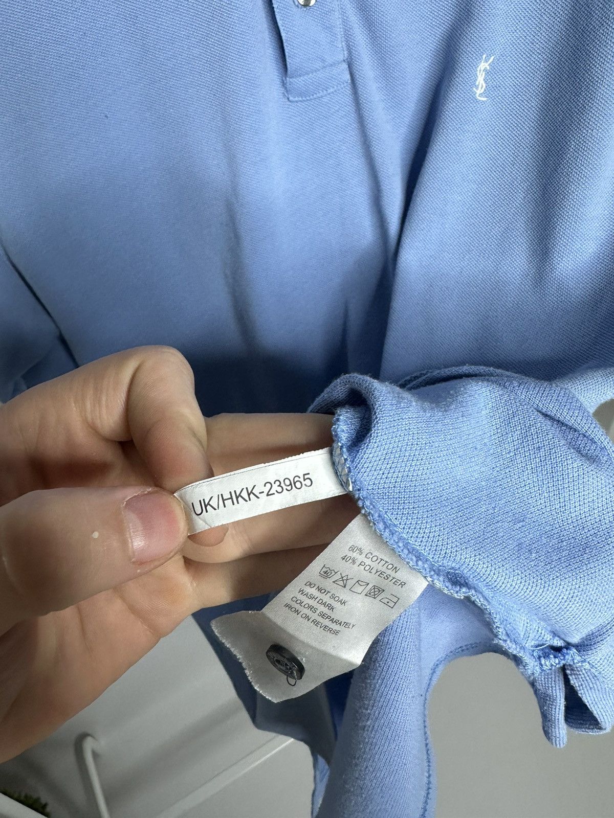 Vintage × Yves Saint Laurent Blue YSL Polo Shirt YSL Shirt Size US M / EU 48-50 / 2 - 5 Thumbnail