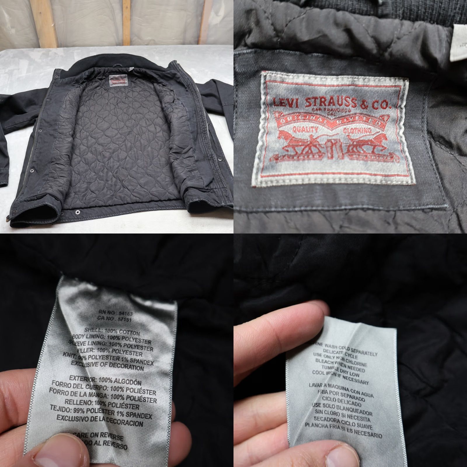 Vintage VINTAGE Levi's Jacket Mens M Black Canvas Rugged Quilt Lined Utility Field Casual Size US M / EU 48-50 / 2 - 8 Thumbnail