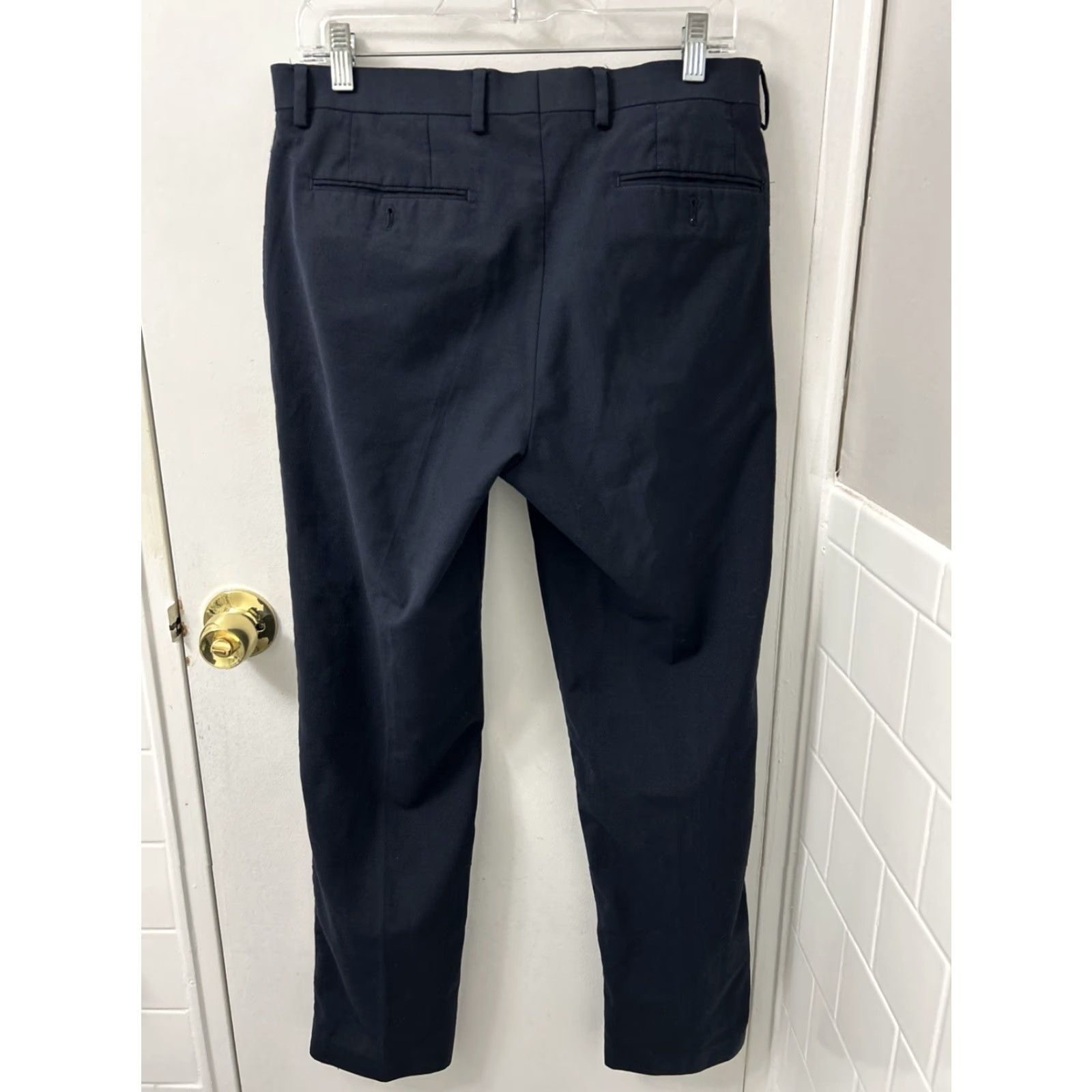 Ralph Lauren VINTAGE? No — Lauren Ralph Lauren High Performance Wool Dress Pants Mens 32x32 Navy Blue W/ Zipper Pockets Wrinkle Resistant Classic Sl*/ Size US 32 / EU 48 - 6 Thumbnail