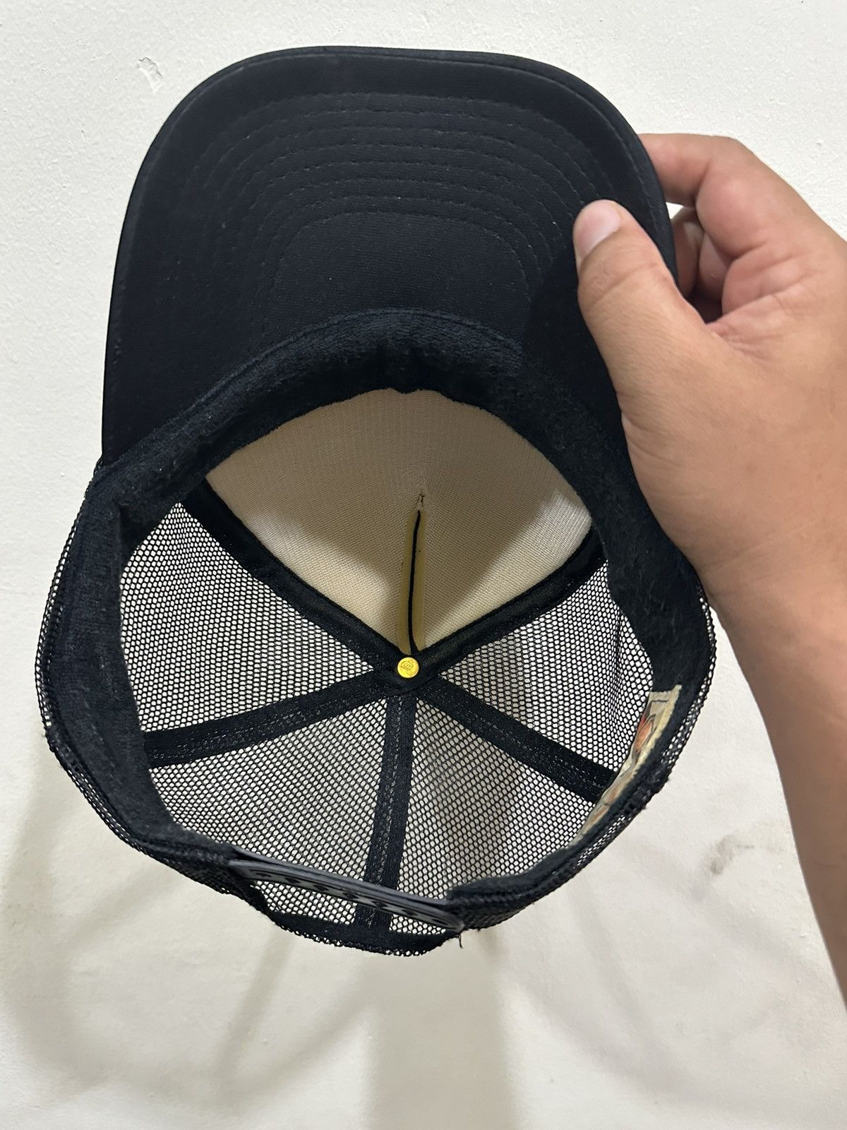 Japanese Brand VTG SKULL CROSS Motorcycles Trucker Hat Size ONE SIZE - 5 Thumbnail