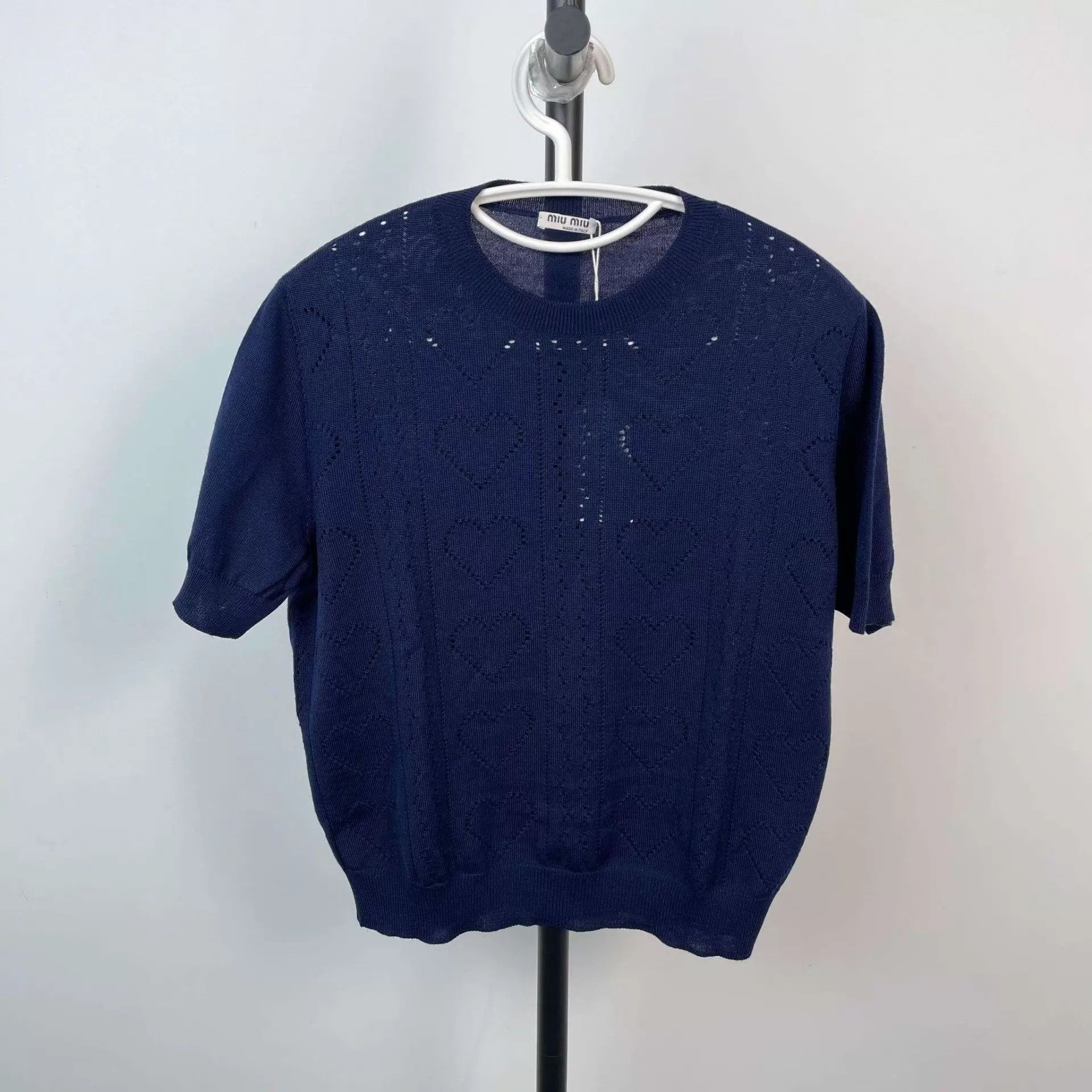 Miu Miu MIU MIU blue short-sleeve tee women's Size M / US 6-8 / IT 42-44 - 1 Thumbnail