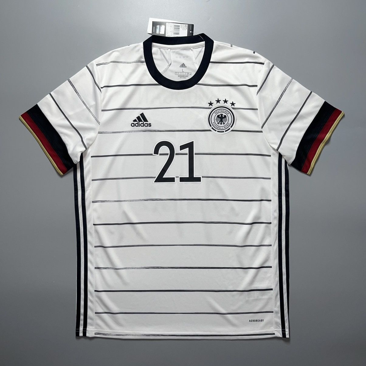 Adidas GERMANY ADIDAS 2020 EURO FOOTBALL HOME JERSEY #21 GUNDOGAN Size US L / EU 52-54 / 3 - 2 Thumbnail