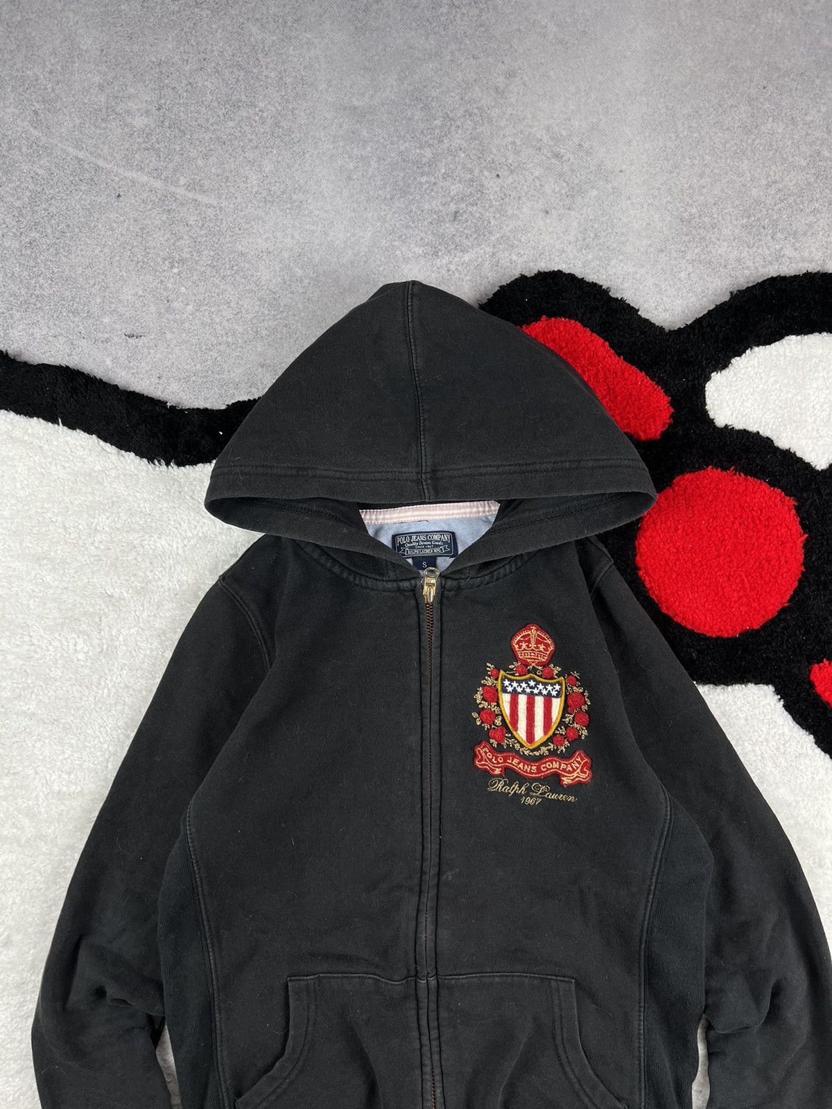 Other Vintage Polo Ralph Lauren Faded Full Zip Y2K Hoodie Size S / US 4 / IT 40 - 4 Thumbnail