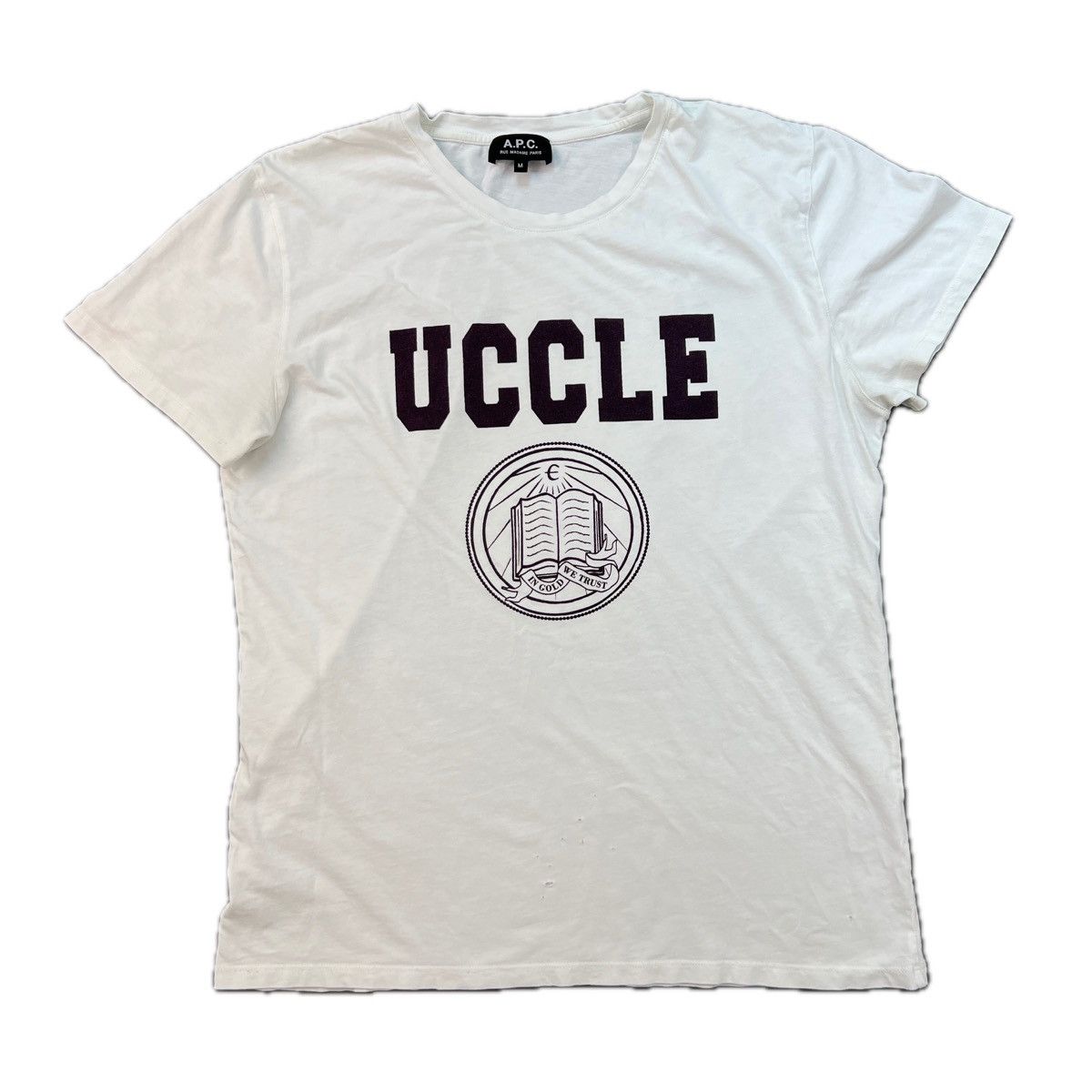 A.P.C. APC Tee Shirt UCCLE IN GOD WE TRUST graphic tee Size US M / EU 48-50 / 2 - 1 Thumbnail