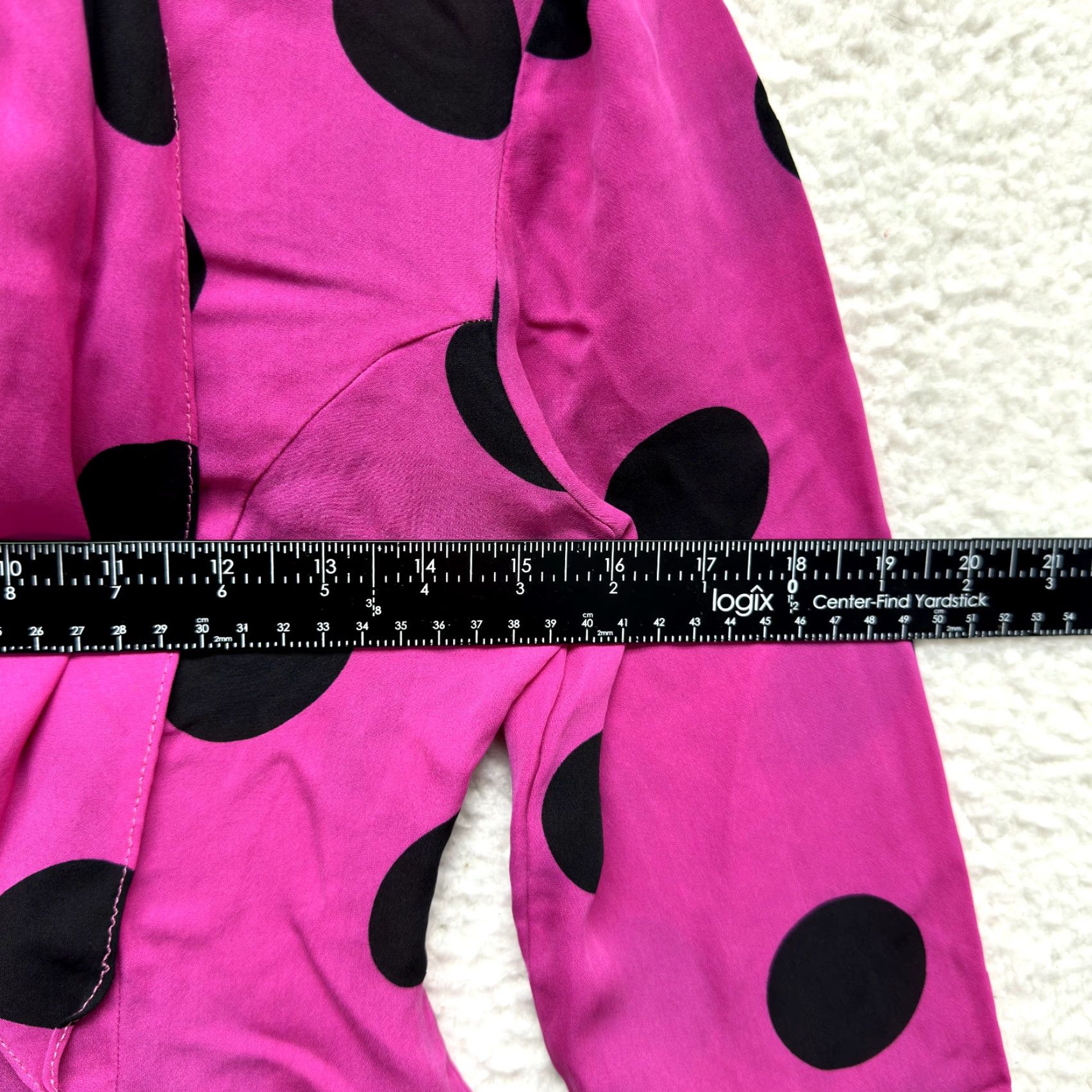 Anna Sui VINTAGE 90s Y2K Anna Sui Top Blouse Shirt Silk Pink Black Polka Dot Small Neck Tie Womens Size S / US 4 / IT 40 - 7 Thumbnail