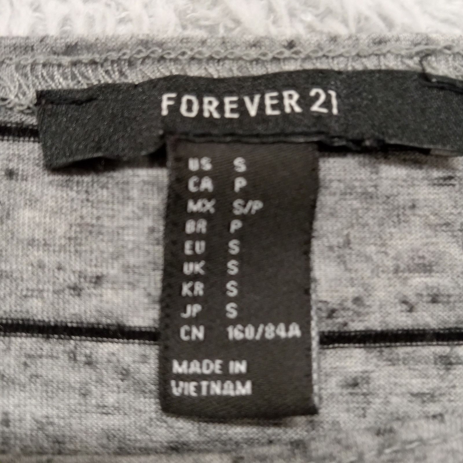 & Other Stories Forever 21 Top S Women's 3/4 Sleeve Blouse Gray Pullover Size S / US 4 / IT 40 - 4 Thumbnail