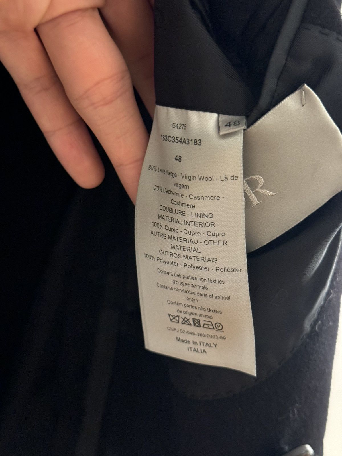 Dior Dior Men SS21 Cashmere Belted Coat by Kim Jones Size US M / EU 48-50 / 2 - 4 Thumbnail