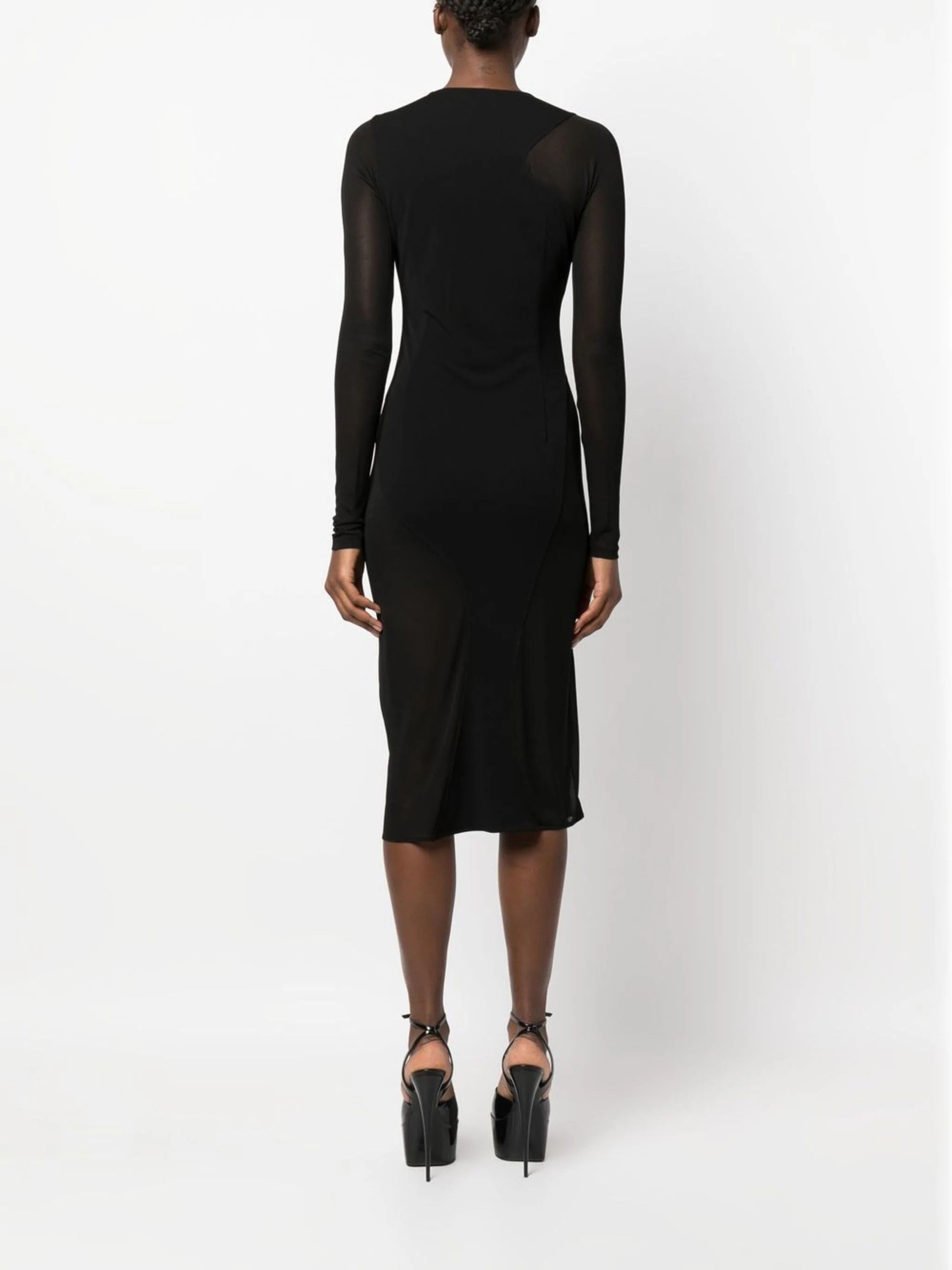 Tom Ford o1loc1c0924 ABJ668 Cut and Sewn Dress in Black Size S / US 4 / IT 40 - 4 Thumbnail