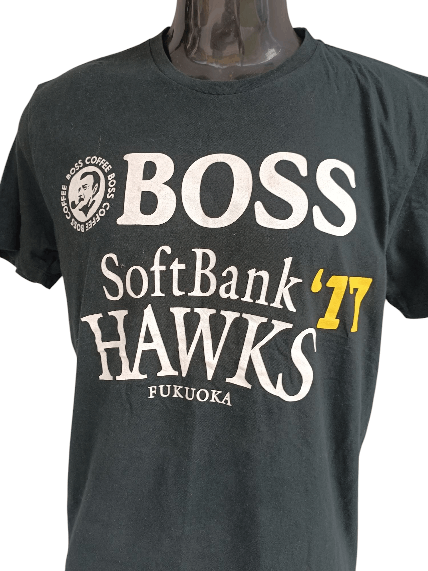 Japanese Brand Vintage Suntory Coffee Boss x SoftBank HAWKS T Shirt Size US L / EU 52-54 / 3 - 4 Thumbnail